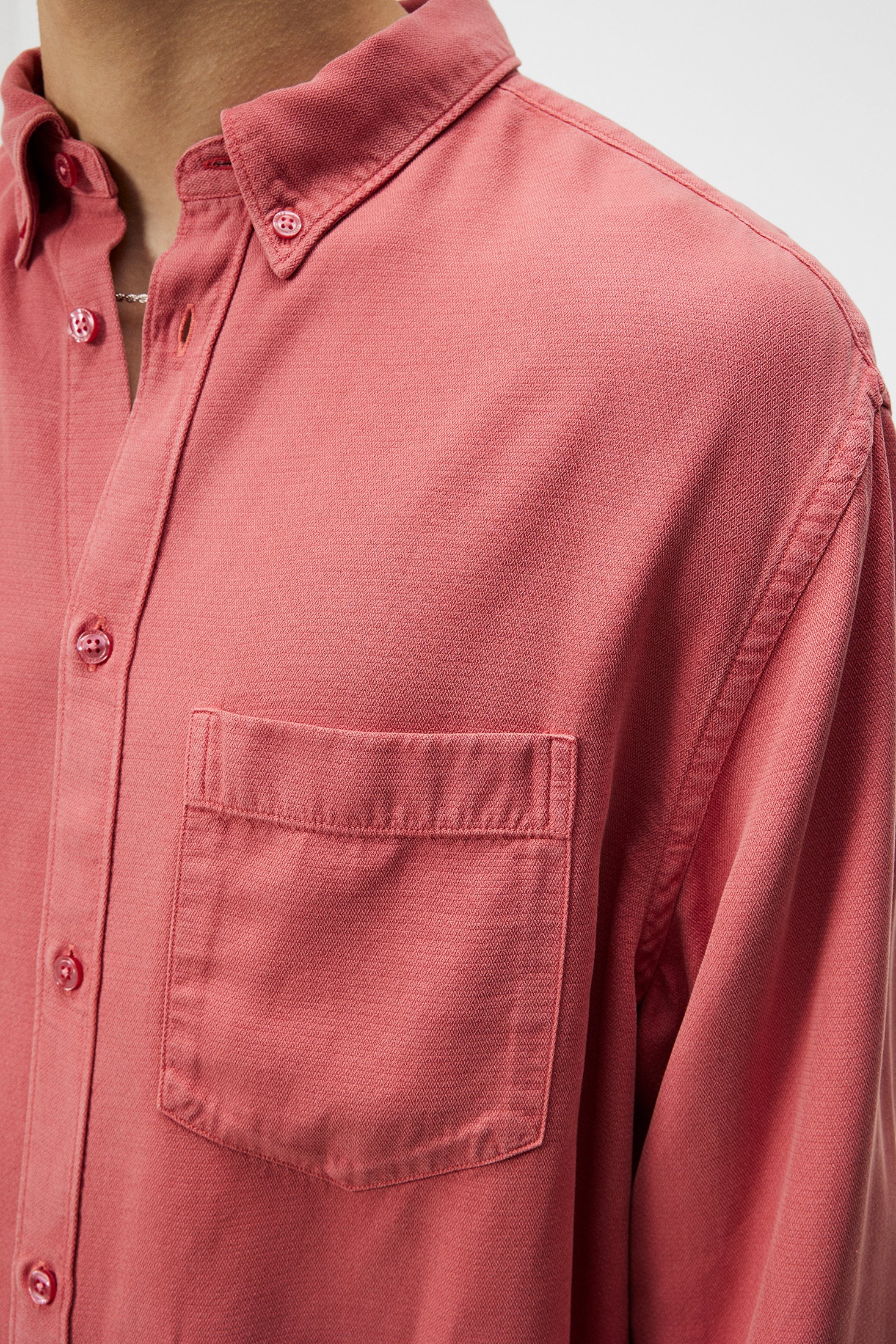 Reg LS Structure Tencel Shirt / Dusty Cedar - Image 6