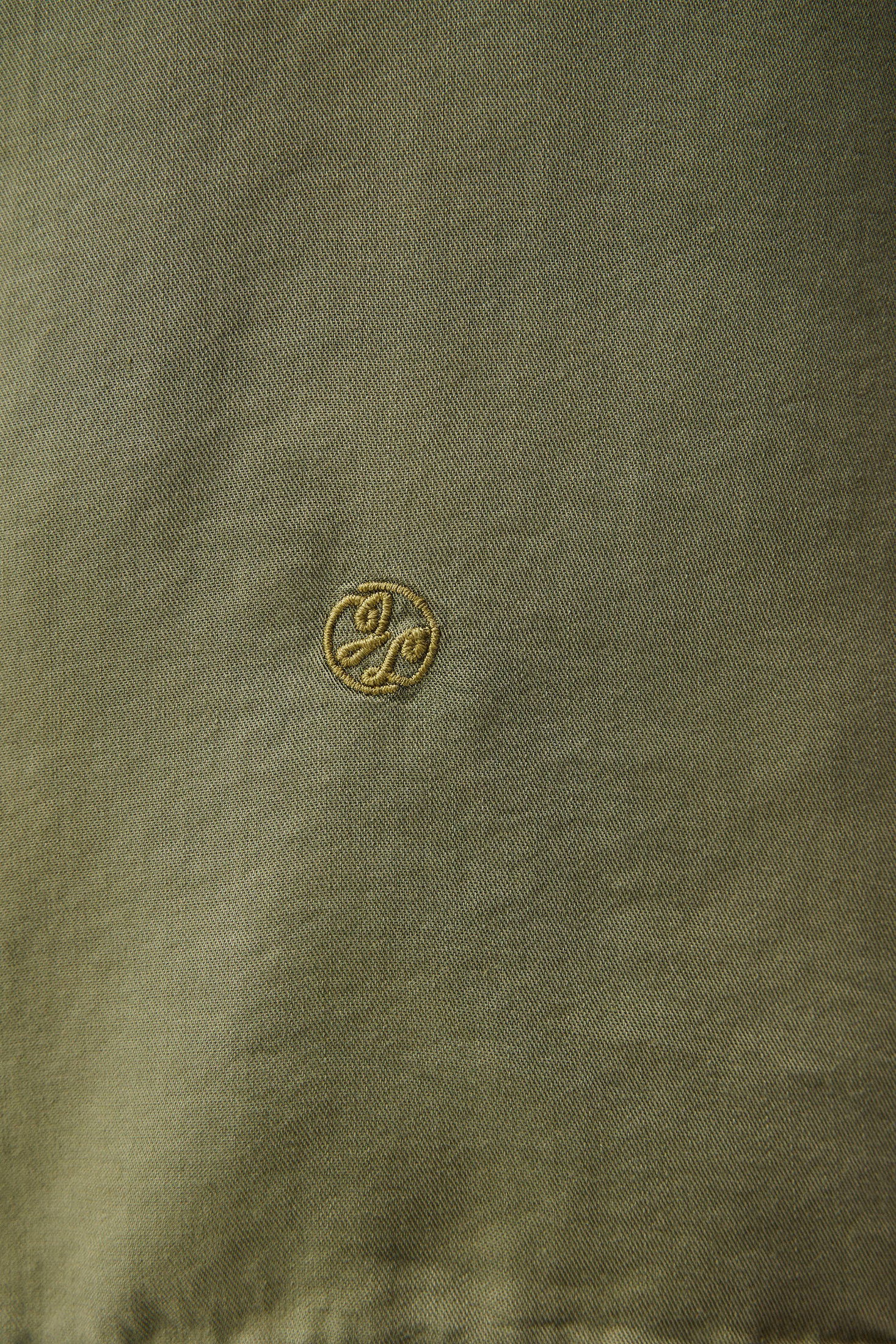 Reg SS Light Tencel Shirt / Oil Green - Image 6