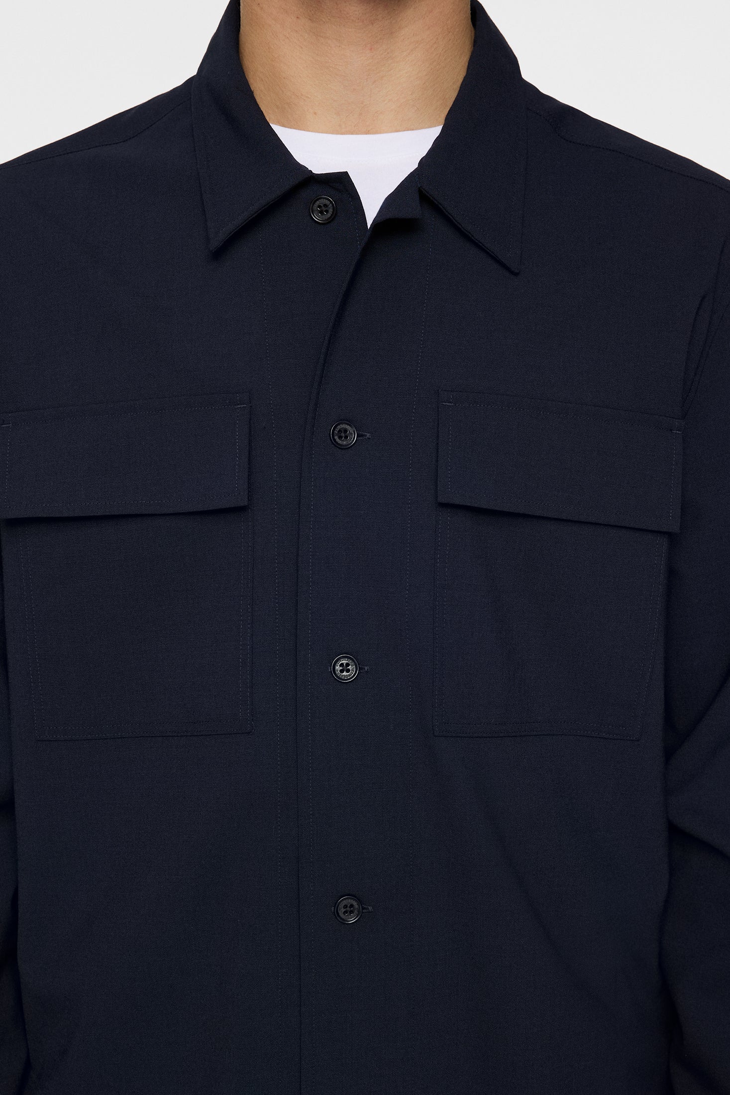 Reid Drape Overshirt / JL Navy - Image 6