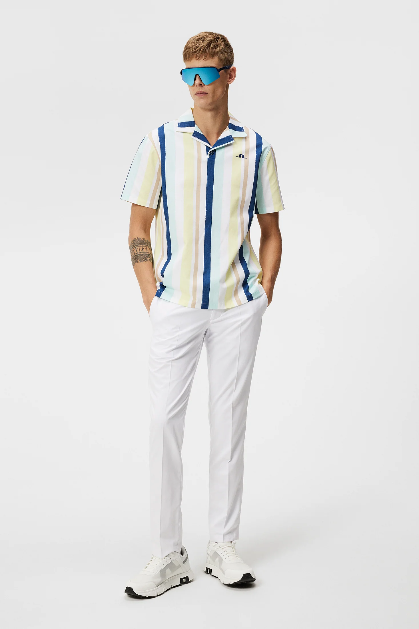 Resort Shirt Print / Painted Stripe Wax Yellow - Image 4