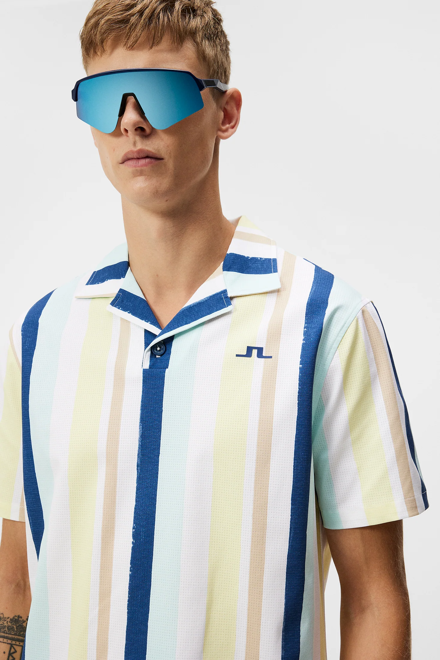 Resort Shirt Print / Painted Stripe Wax Yellow - Image 5