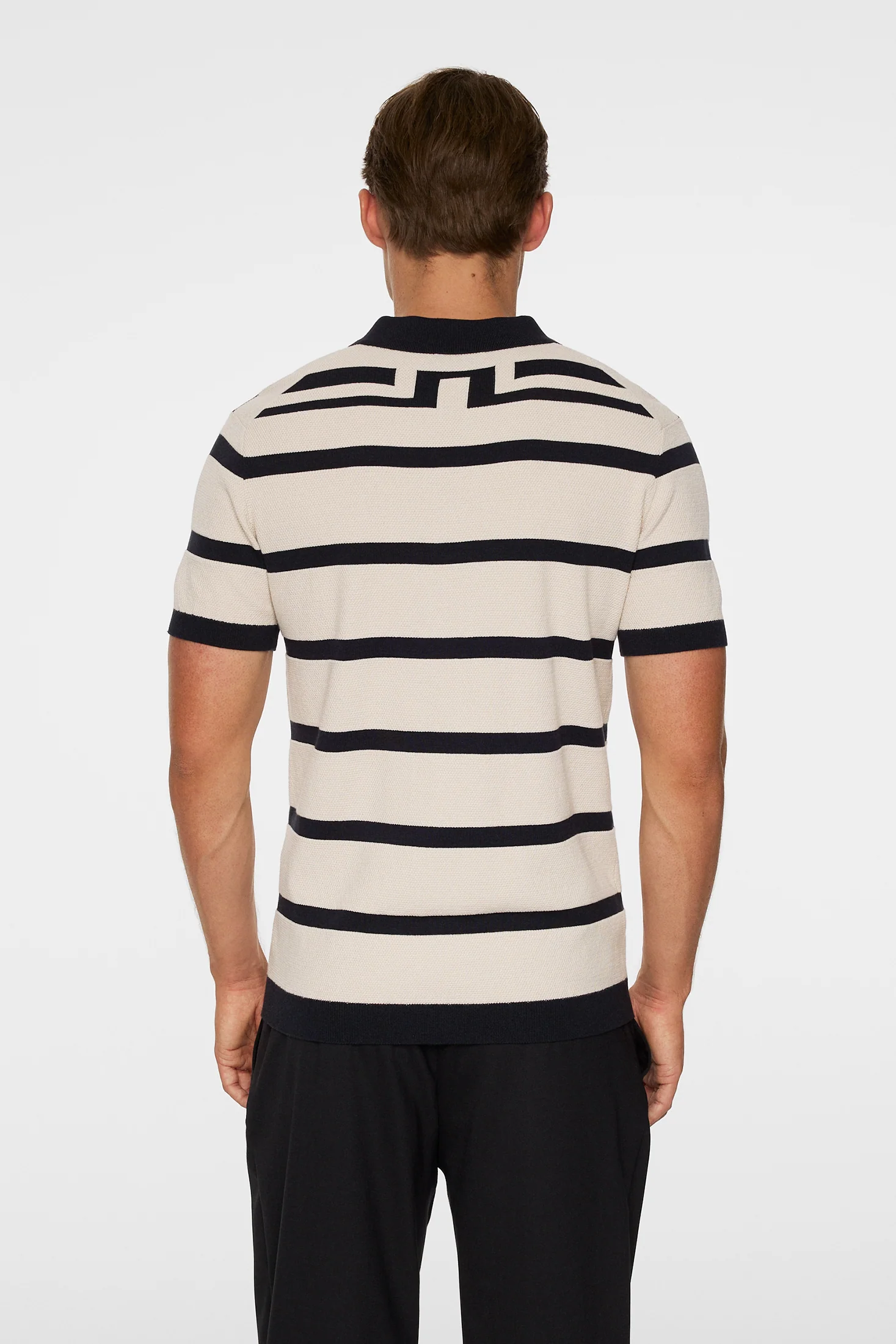 Reve Short Sleeve Stripe Polo / Moonbeam - Image 4
