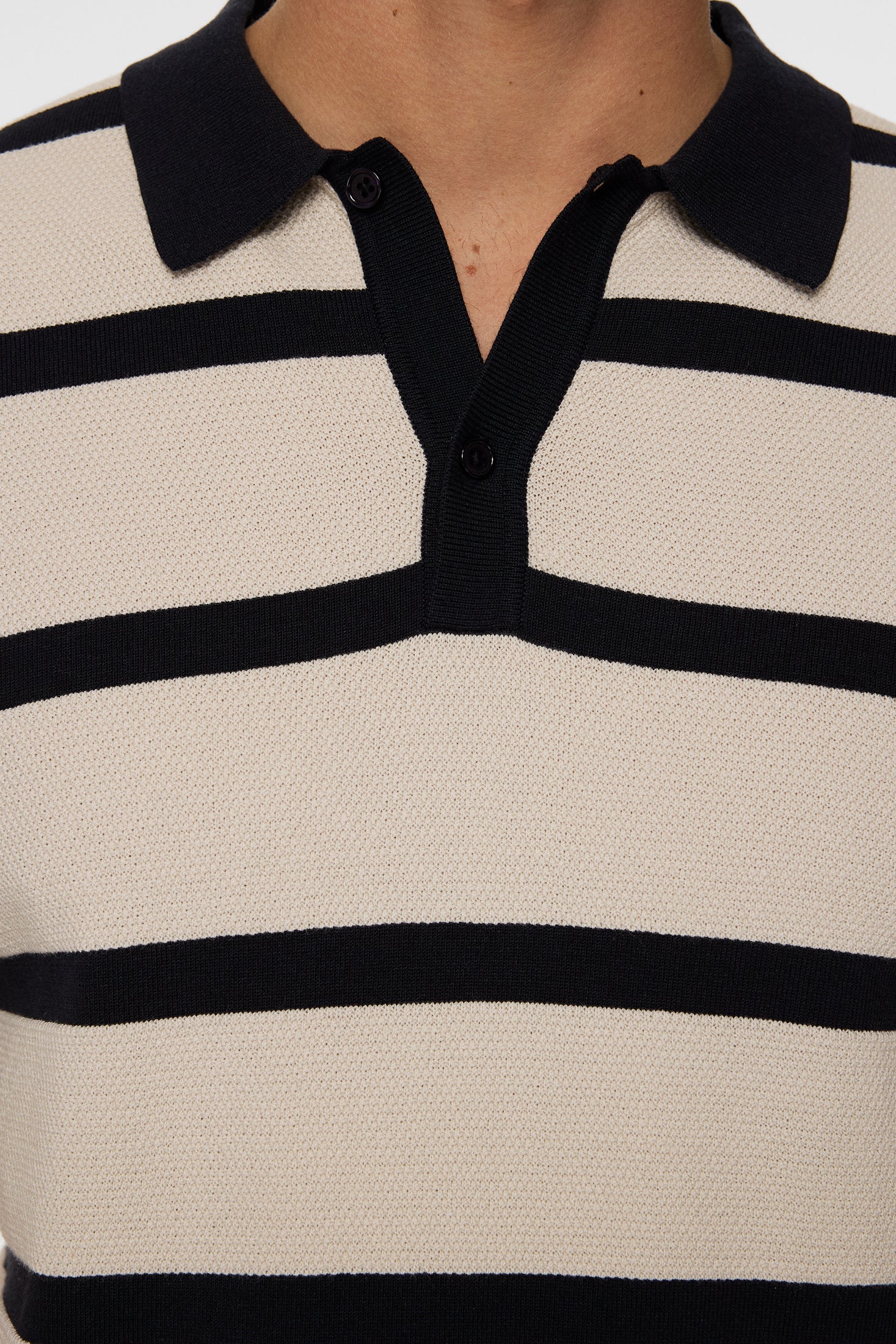 Reve Short Sleeve Stripe Polo / Moonbeam - Image 7