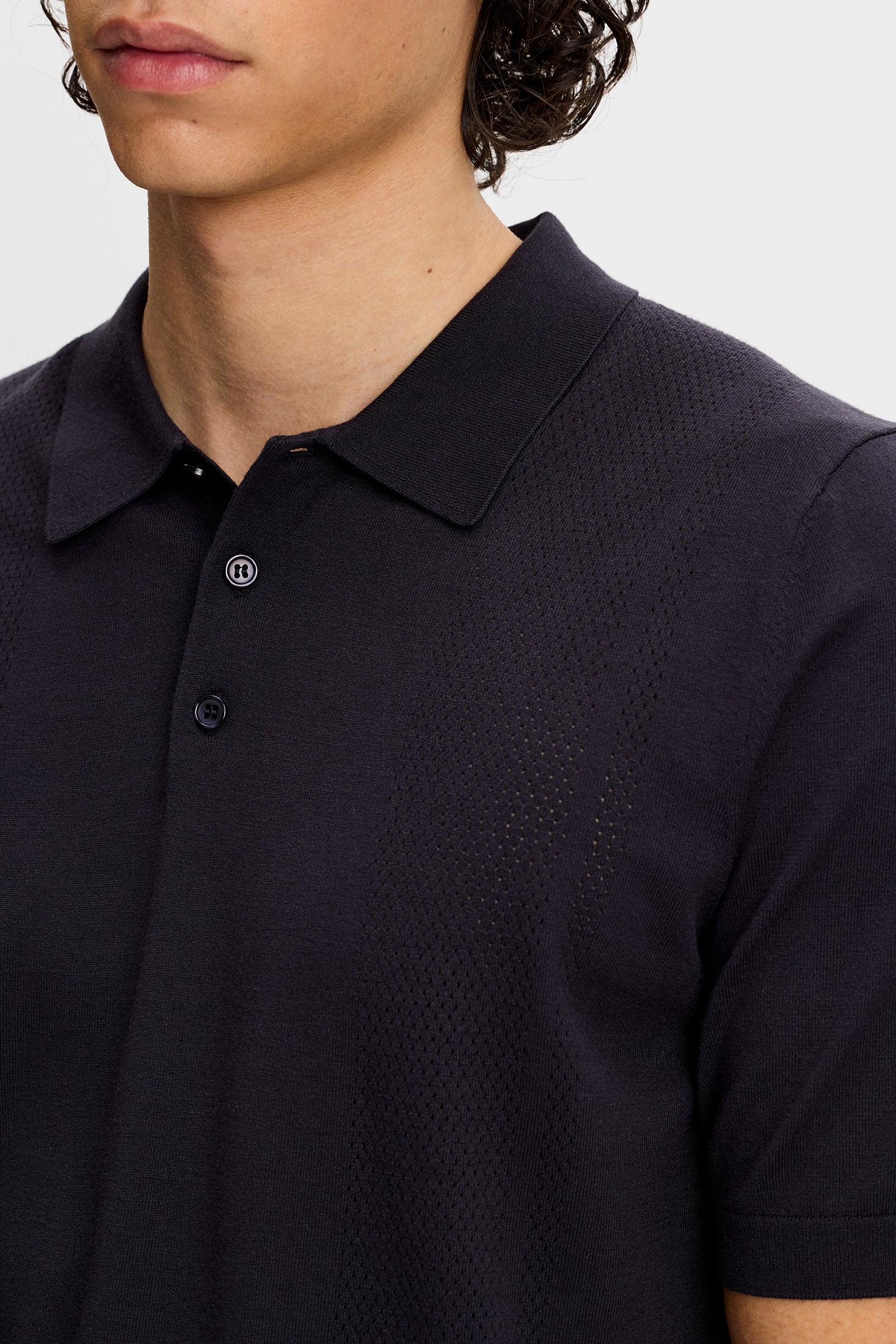 Reymond Seasonal Knit Polo / JL Navy - Image 5