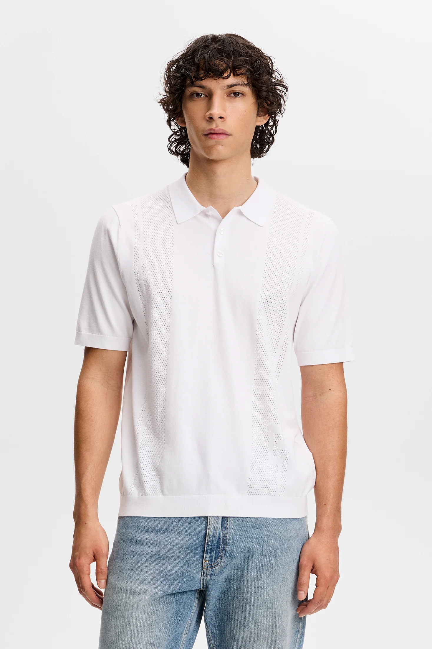 Reymond Seasonal Knit Polo / White - Image 2