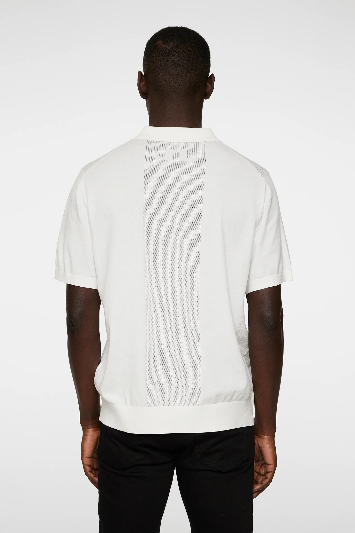 Reymond Solid Stripe Polo / White - Image 4