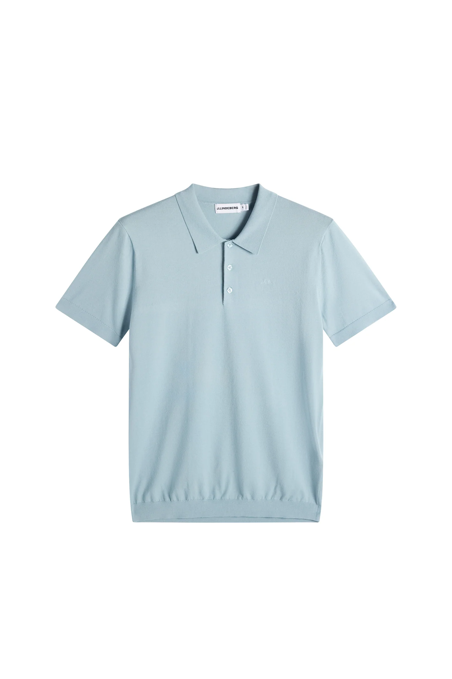 Ridge Knitted Polo / Forget-Me-Not