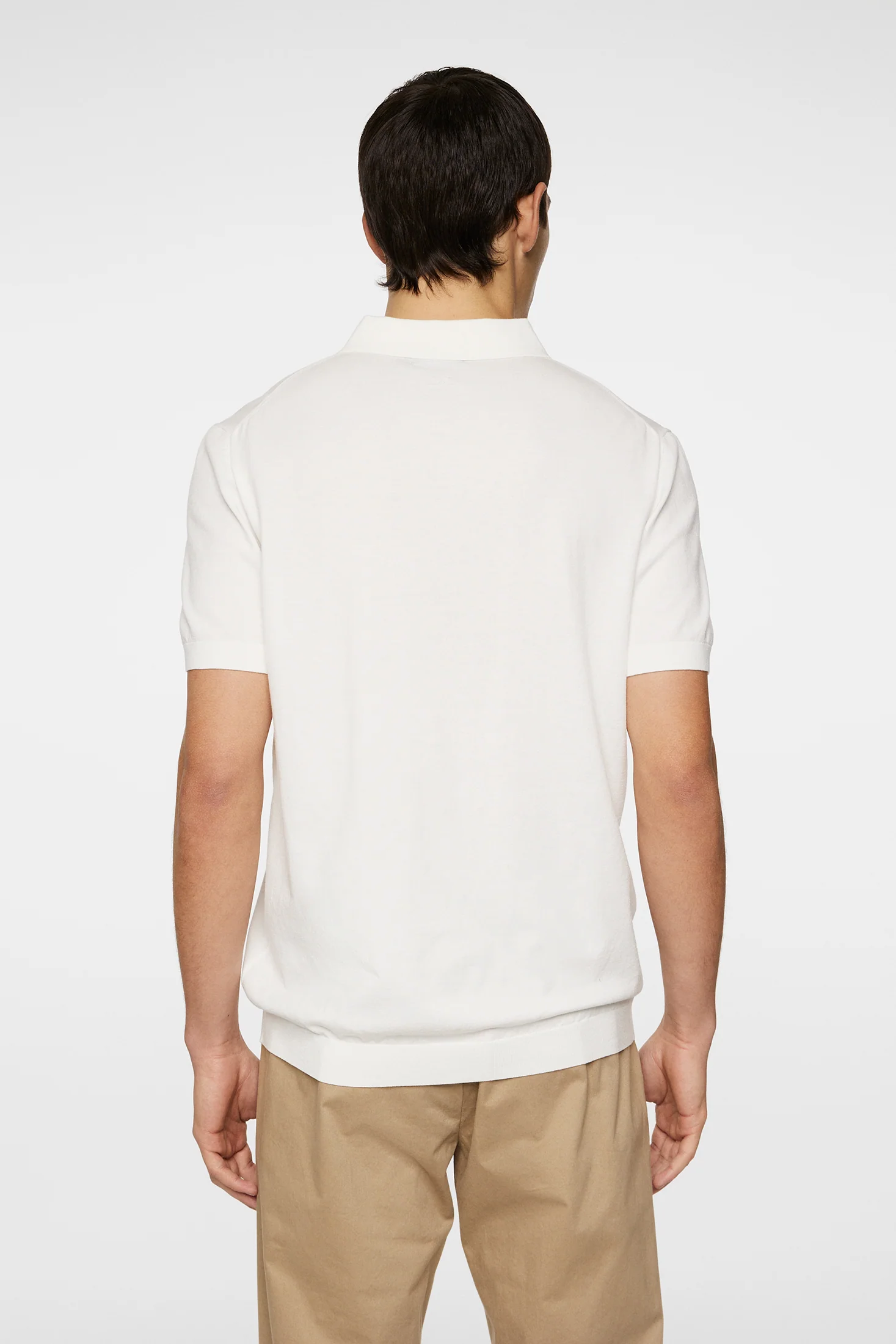 Ridge Knitted Polo / White - Image 3
