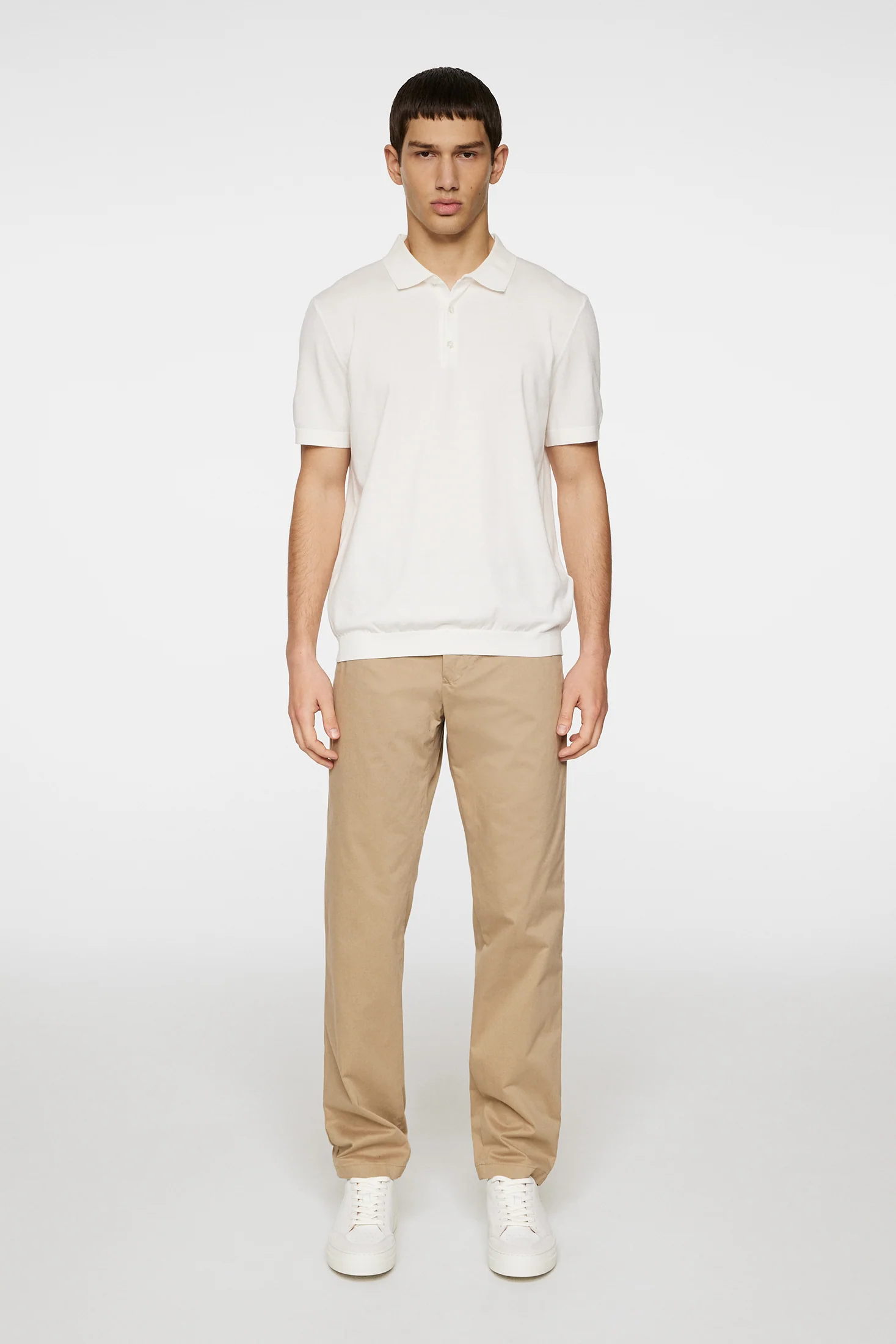 Ridge Knitted Polo / White - Image 4