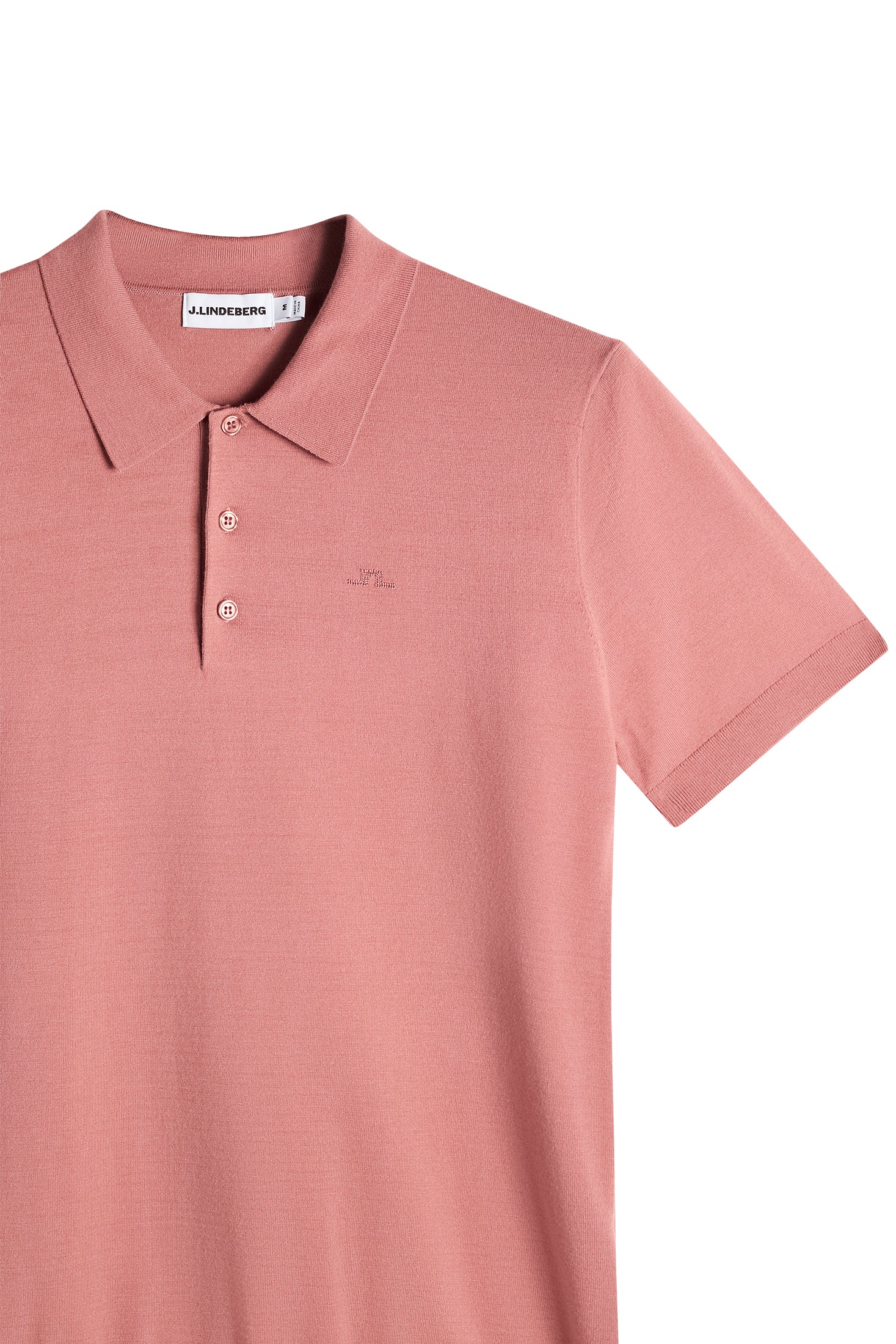 Ridge Knitted Polo / Withered Rose - Image 6