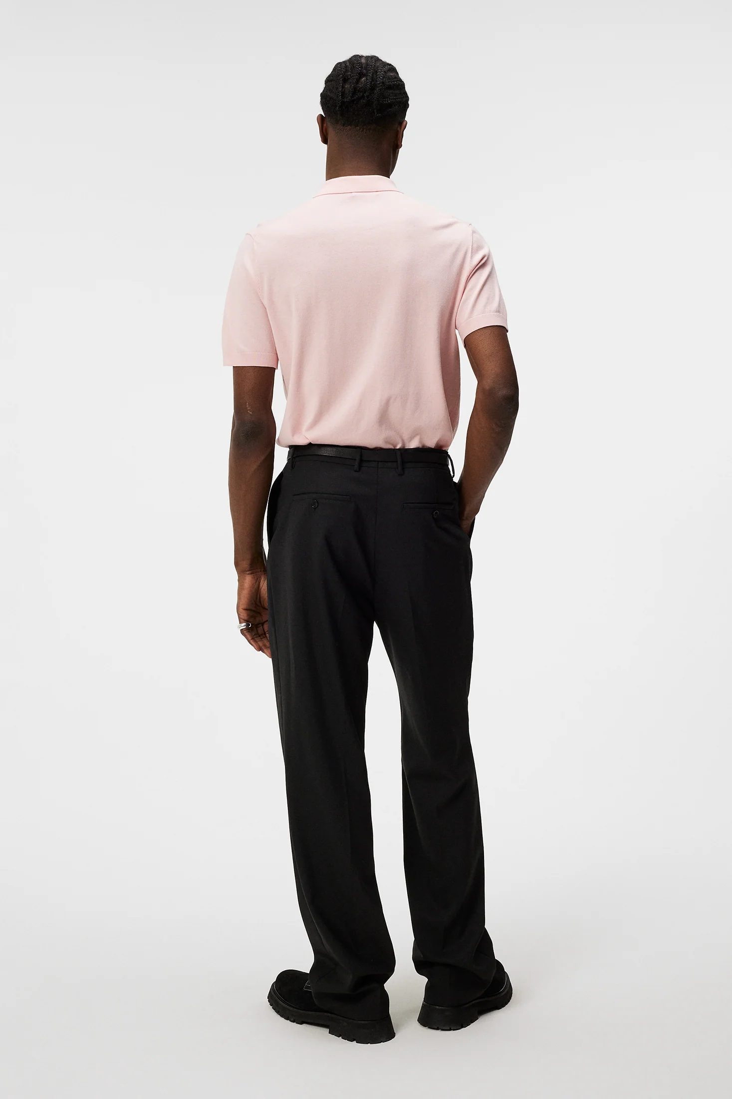Ridge Rayon Silk Polo / Powder Pink - Image 3