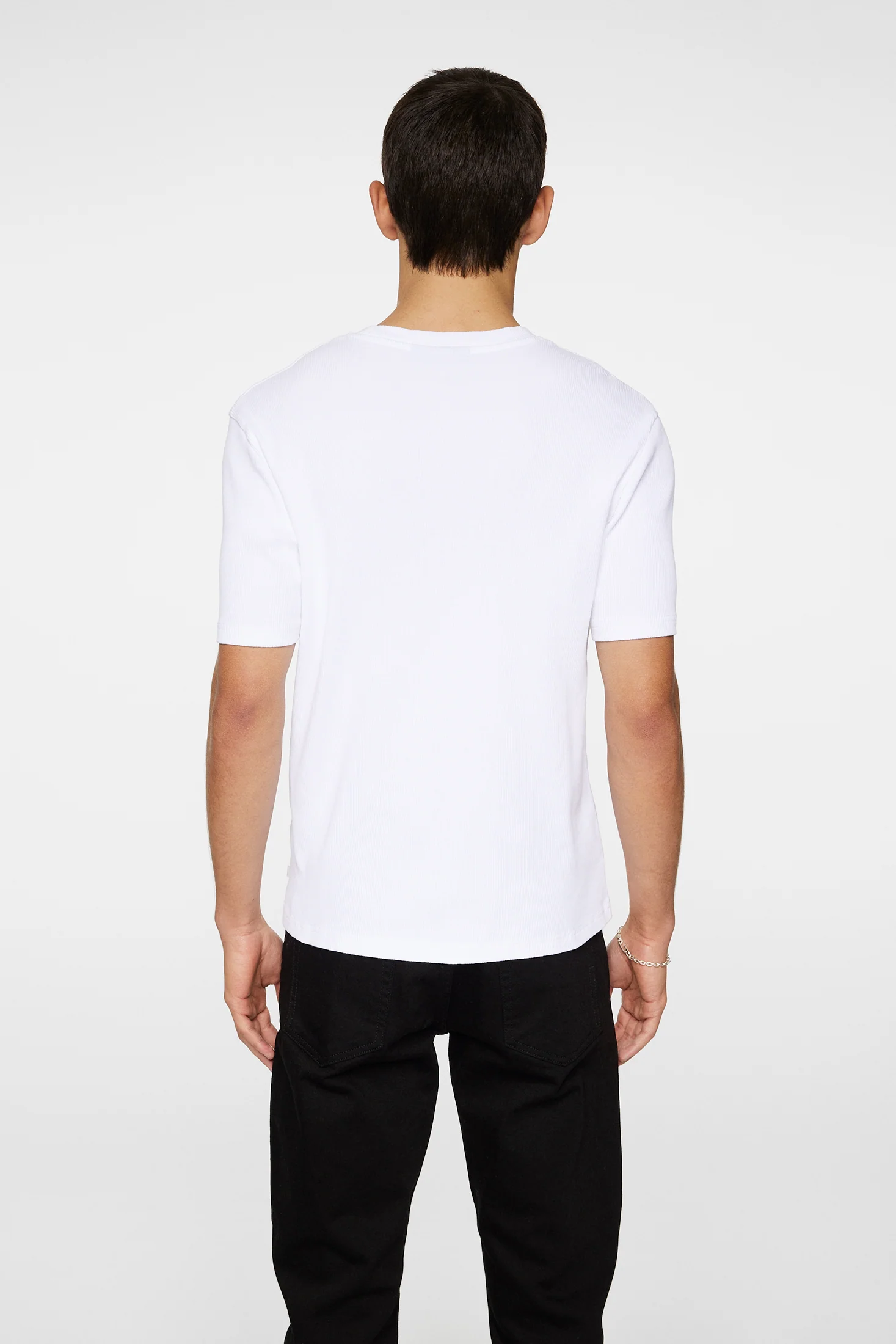 Rob Slim Rib Tee / White - Image 3