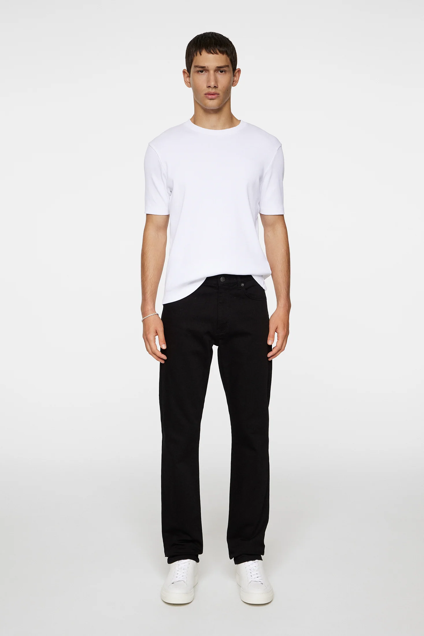 Rob Slim Rib Tee / White - Image 4