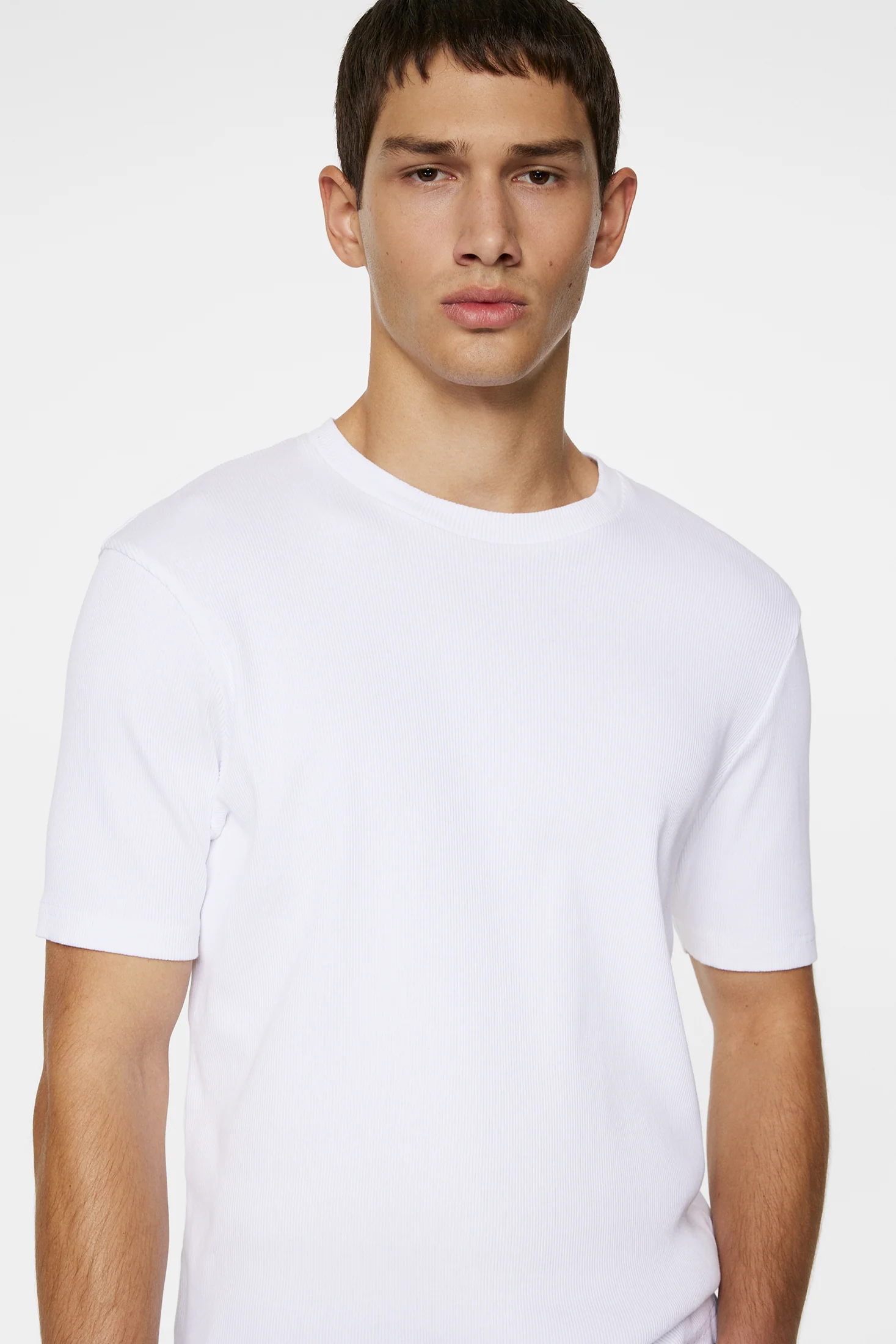 Rob Slim Rib Tee / White - Image 5