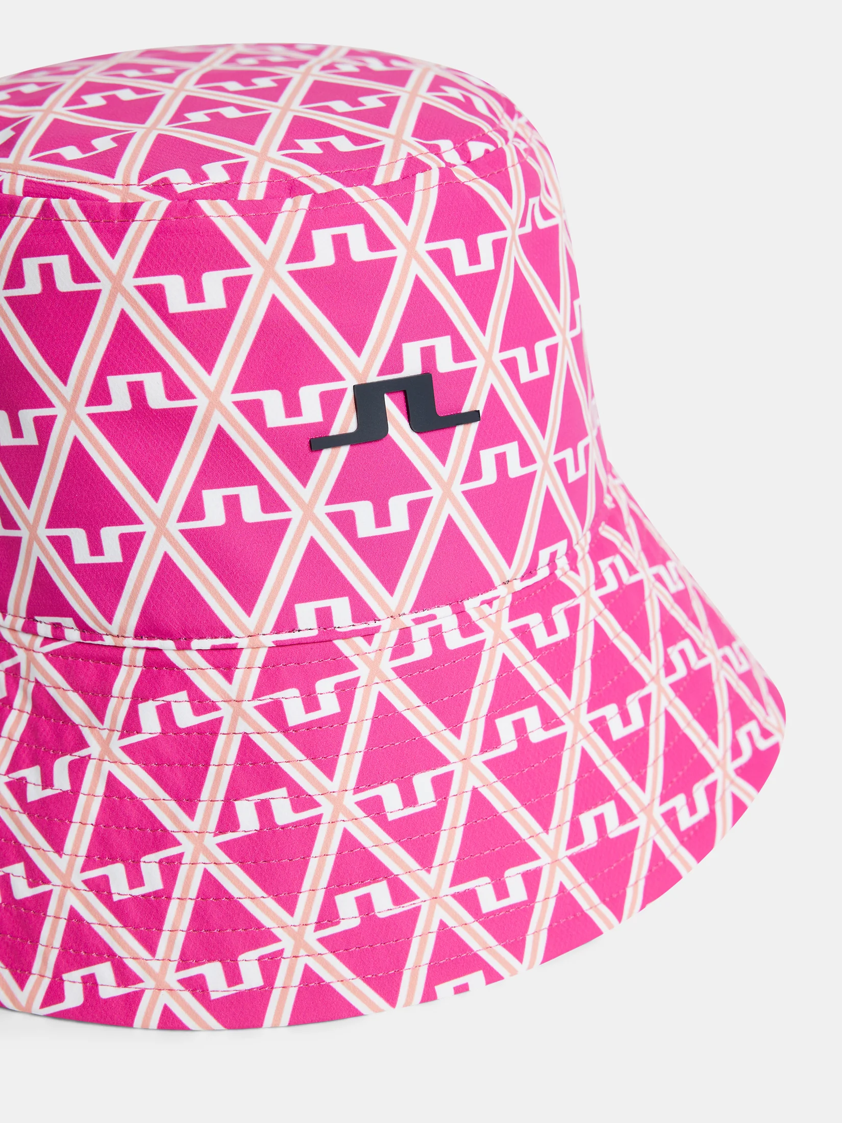 Rosa Print Bucket Hat / Geo Fuchsia Purple - Image 3