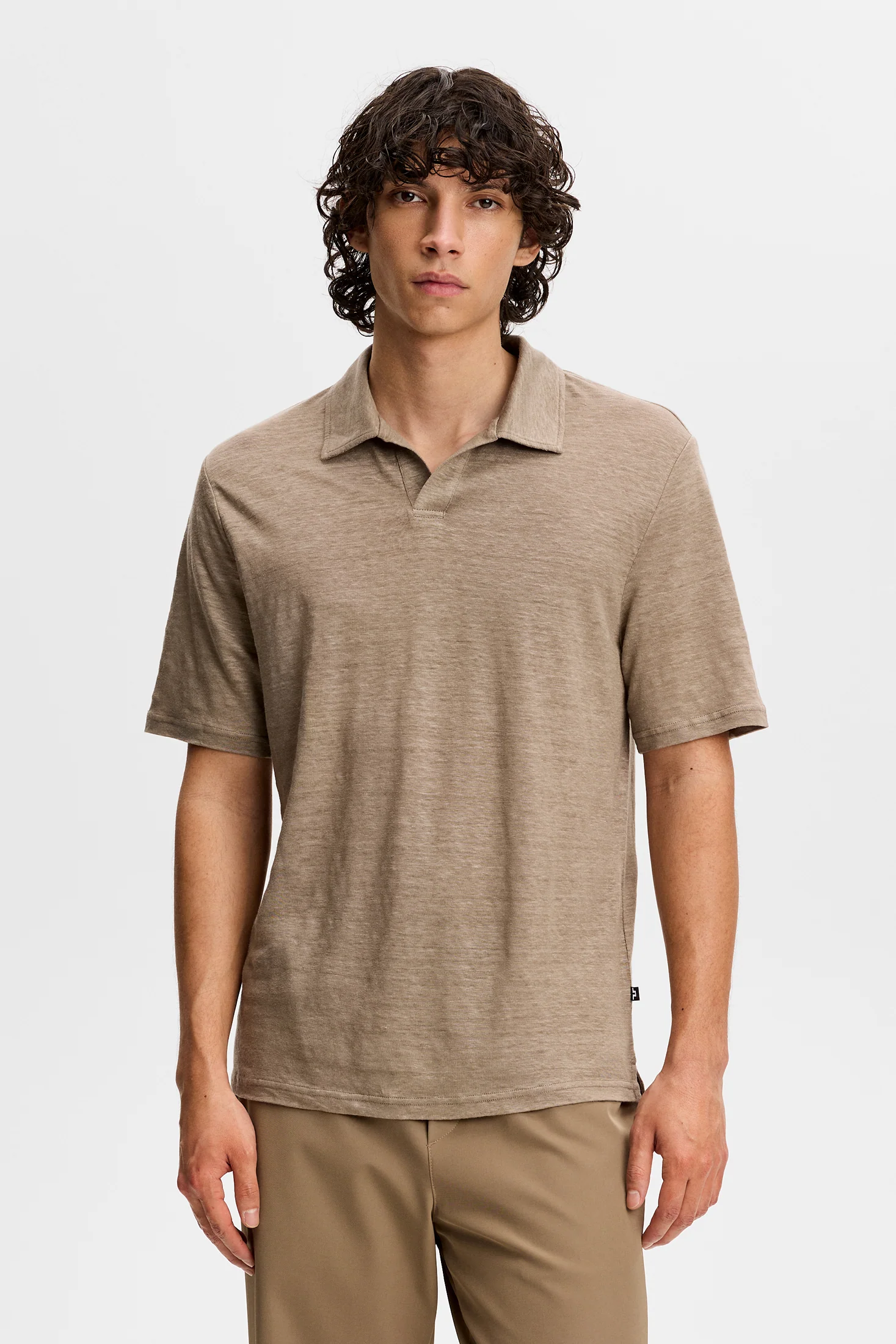 Roy Linen Polo / Brindle - Image 2