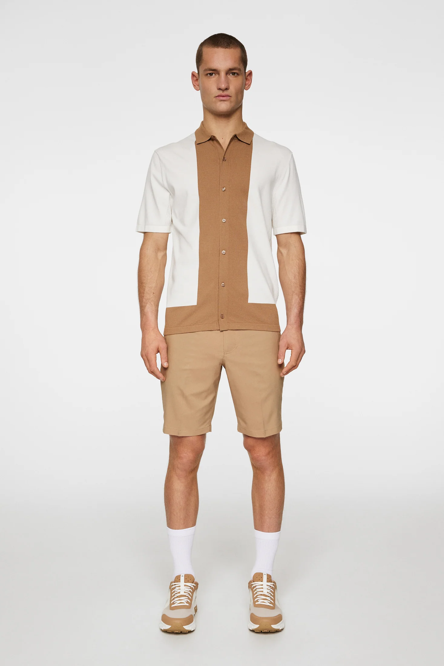 Rue Knitted Polo Shirt / White - Image 5