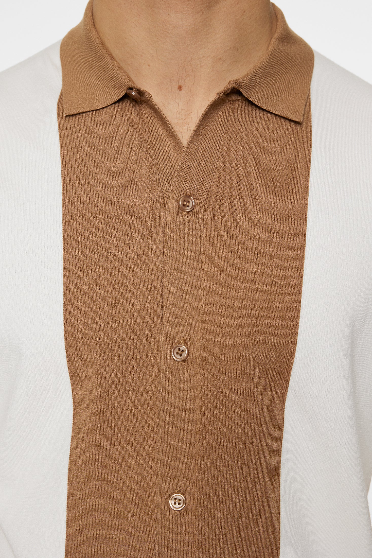 Rue Knitted Polo Shirt / White - Image 7