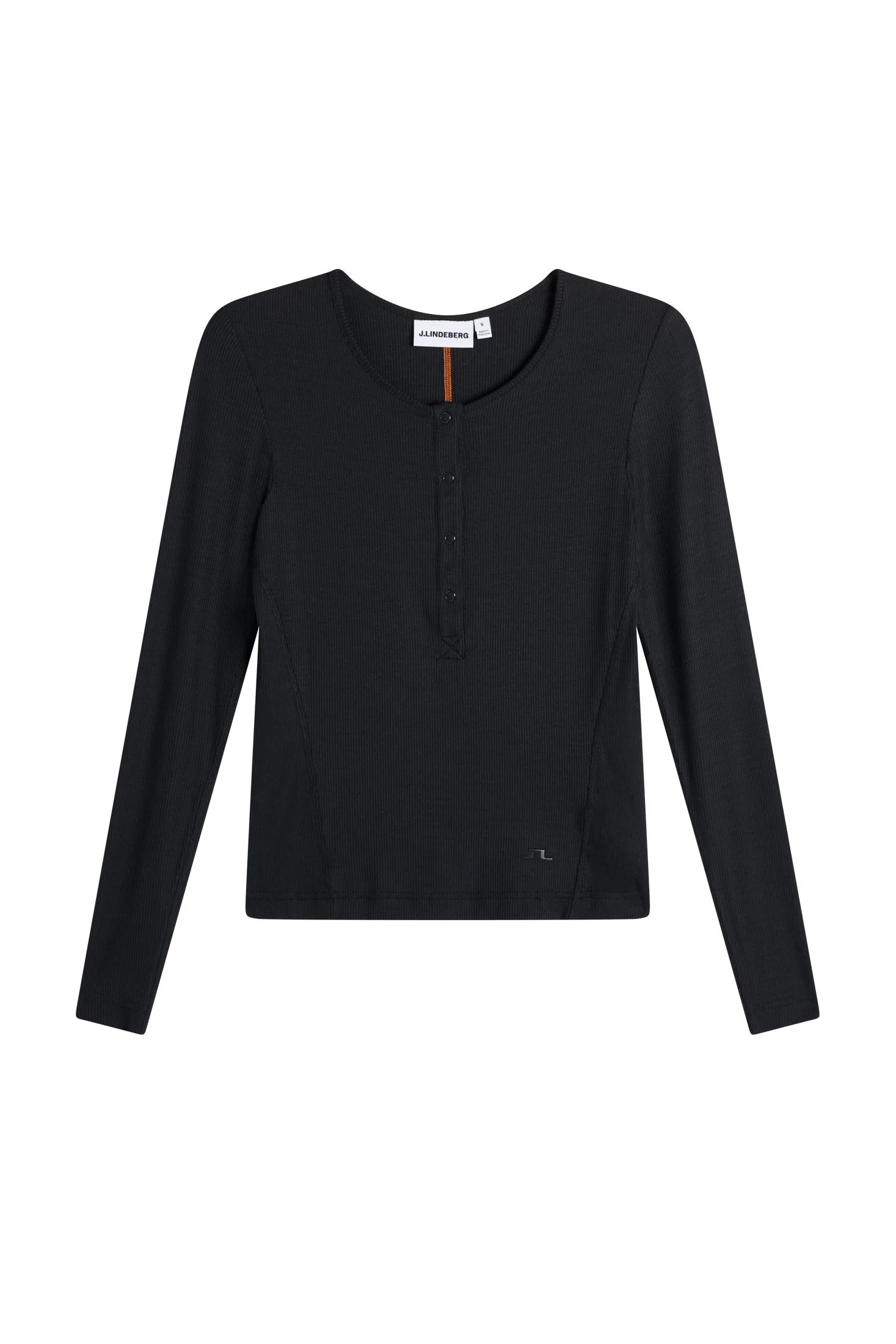 Sanna Rib Henley LS / Black