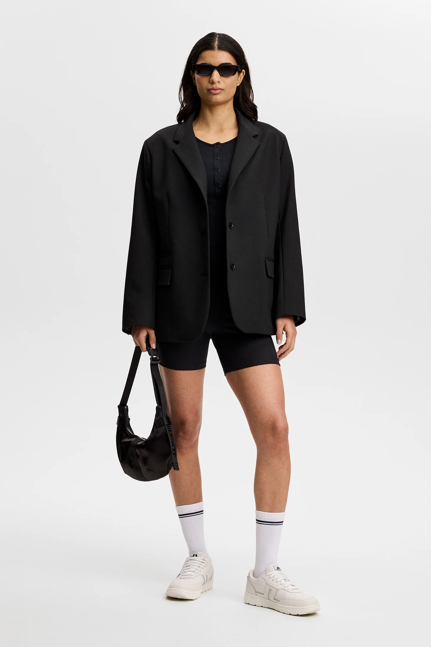 Sanna Rib Henley LS / Black - Image 5