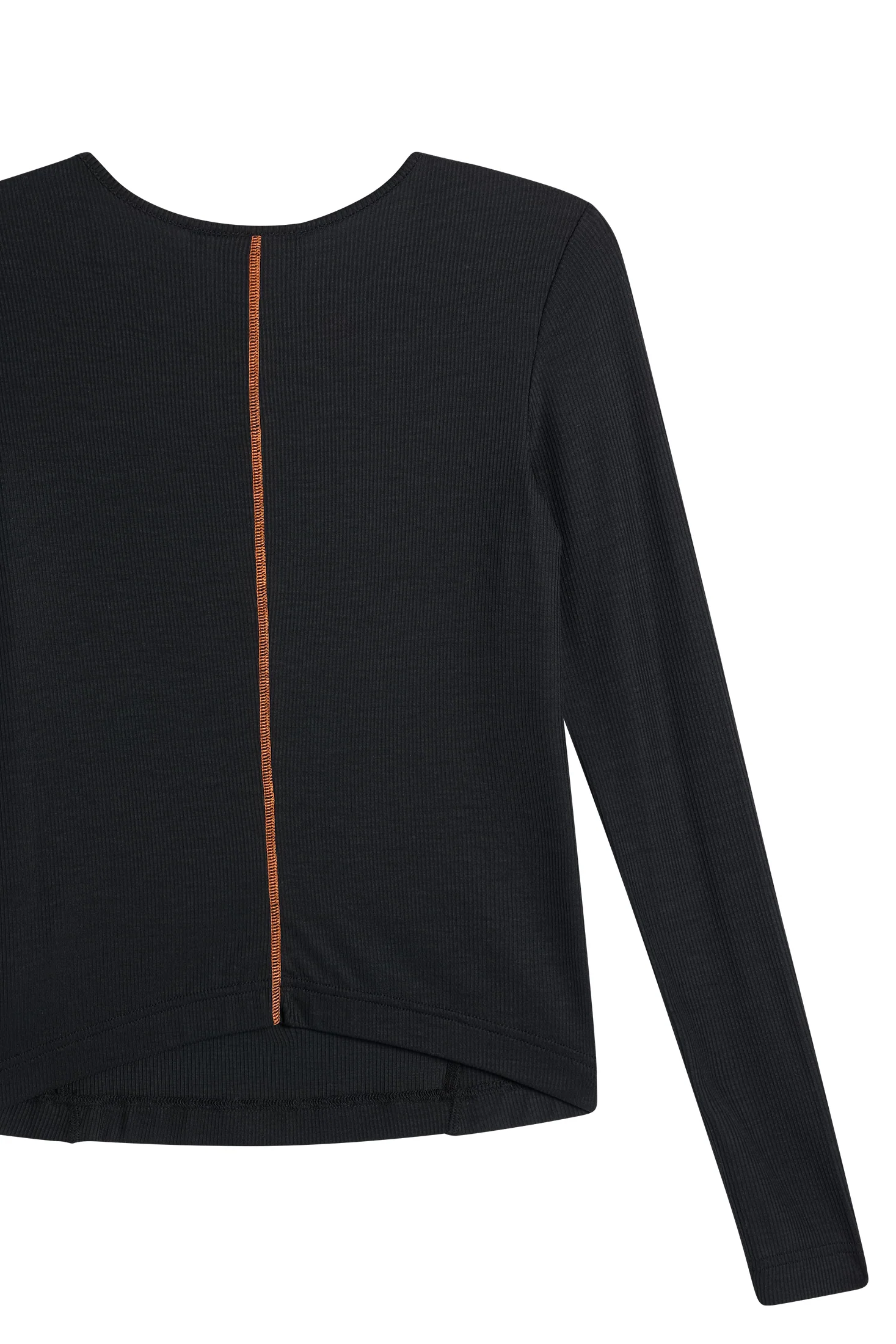 Sanna Rib Henley LS / Black - Image 8