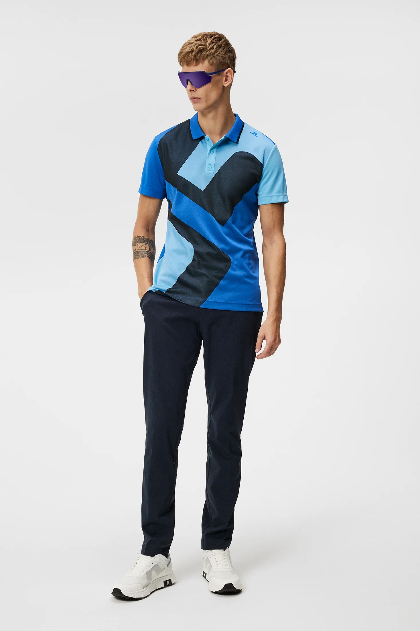 Santo Slim Fit Polo / Nautical Blue - Image 4