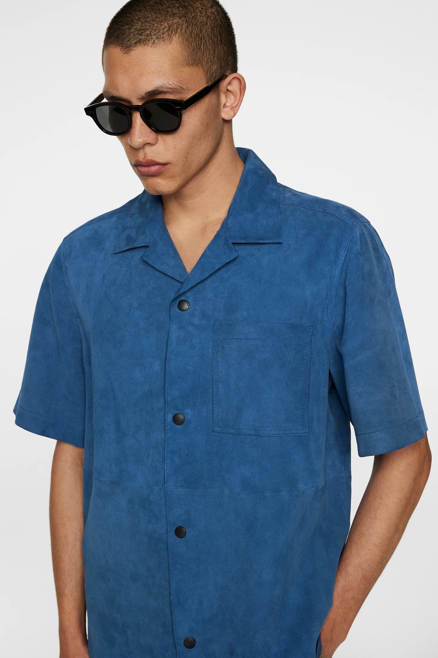Scottie Suede Overshirt / Dark Blue - Image 5
