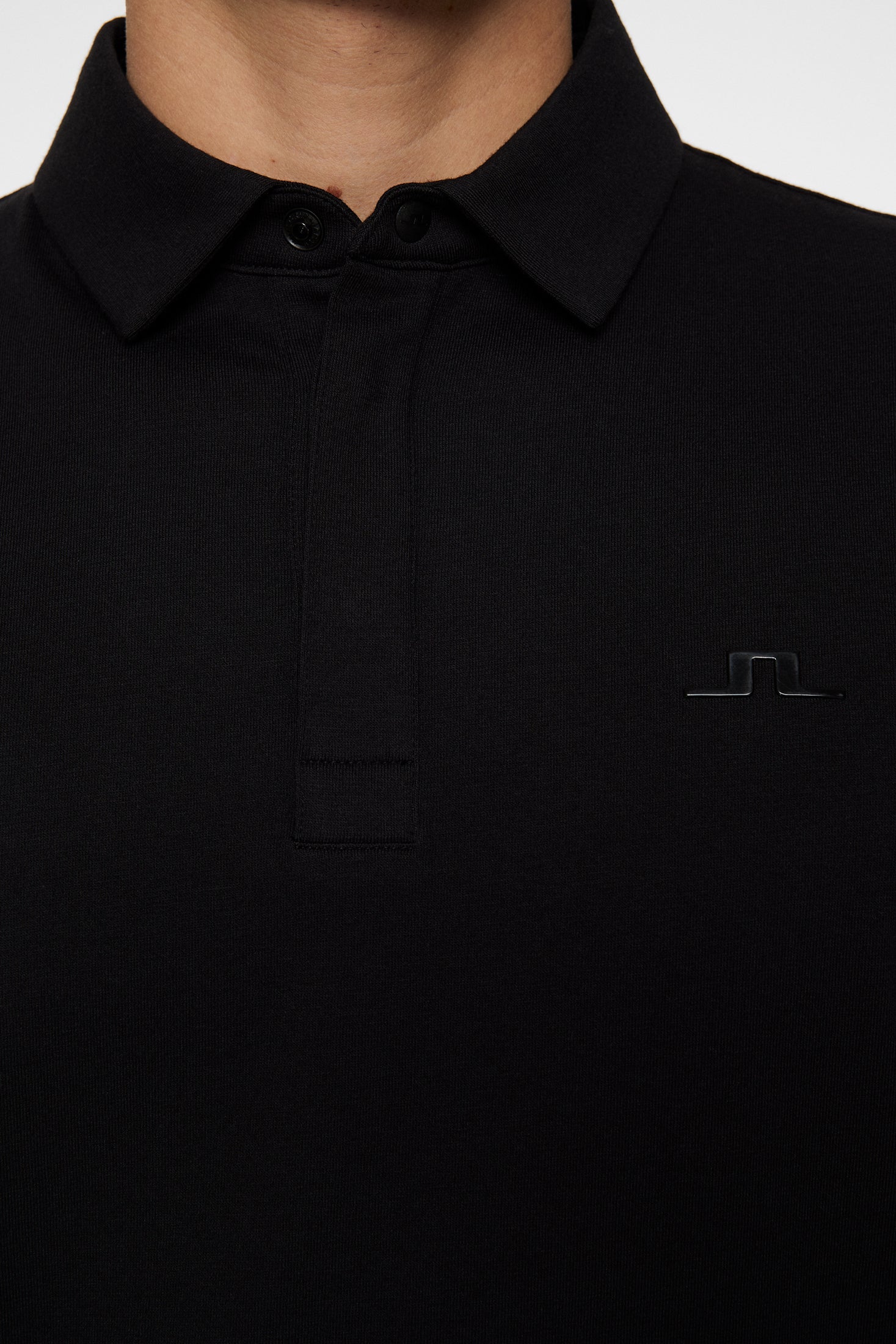 Sean Hybrid LS Polo / Black - Image 6