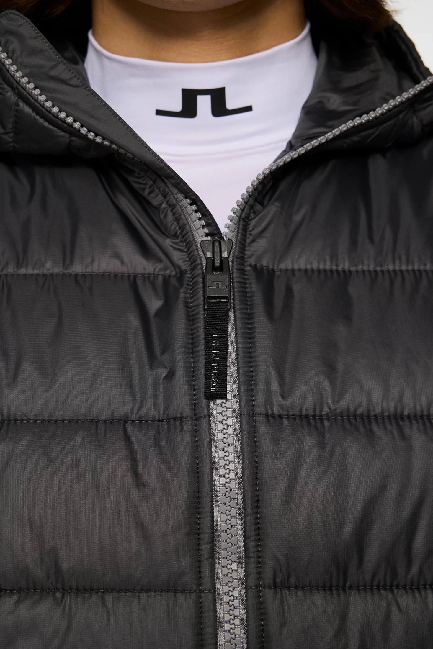 Seth Hybrid Zip Hood / Medium Grey Melange - Image 7