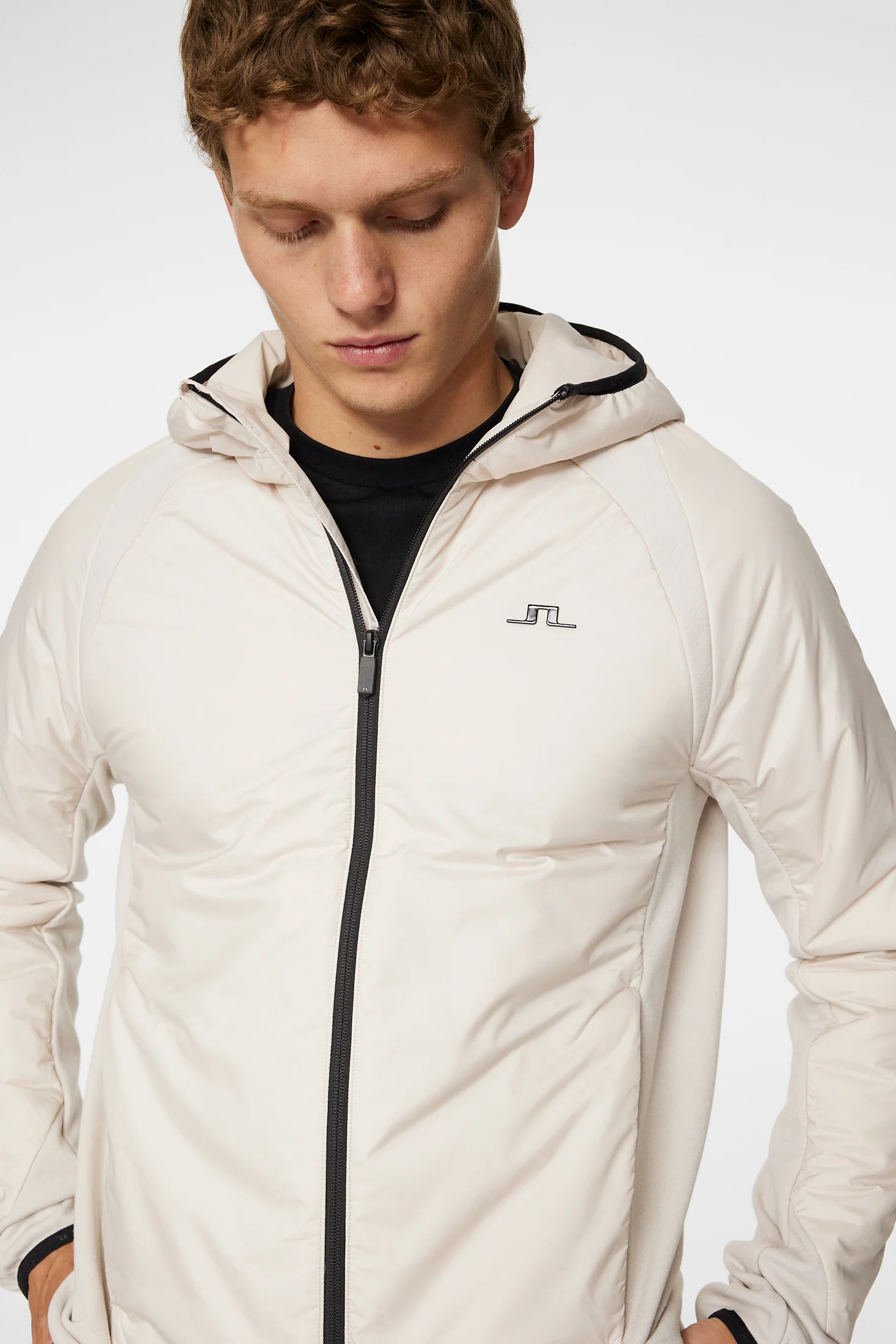 Shawn Hybrid Hooded Jacket / Moonbeam - Image 6