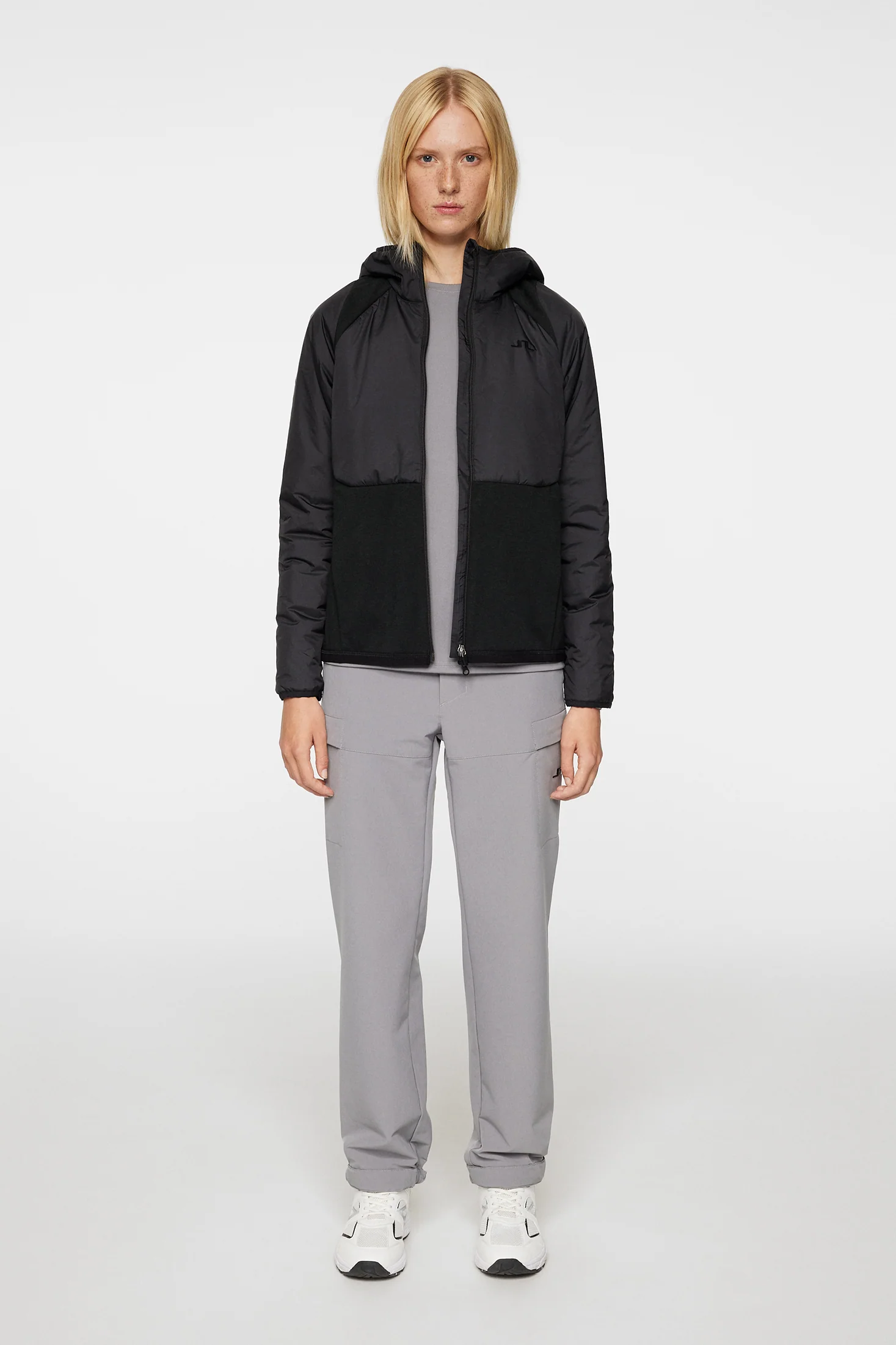 Shona Hybrid Hood Jacket / Black - Image 4