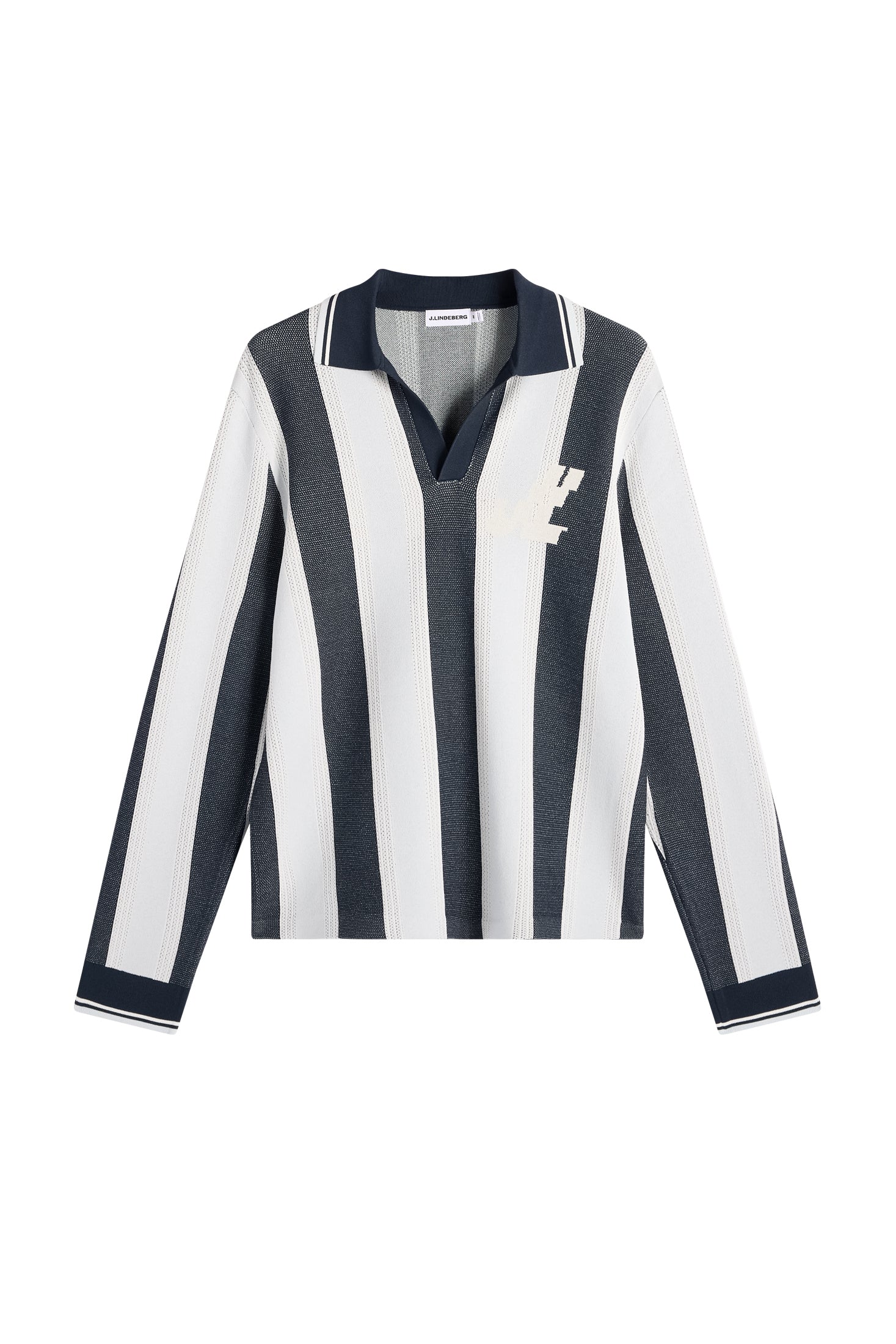 Silas Stripe Polo Knit / Skywriting