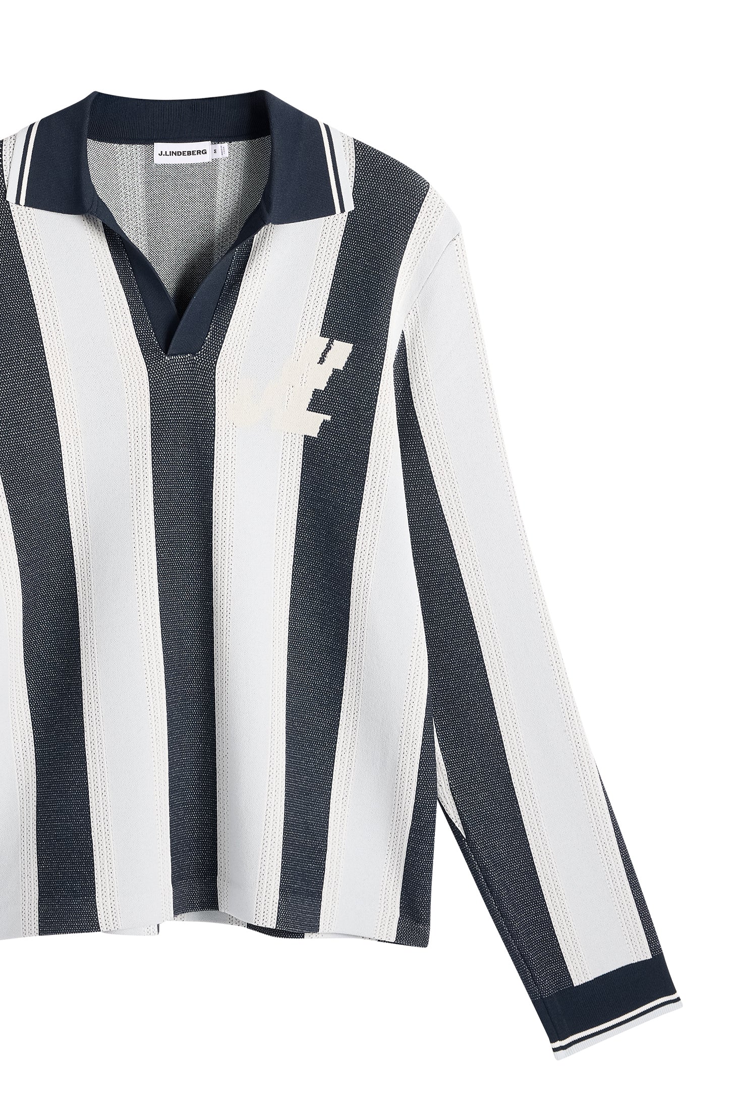 Silas Stripe Polo Knit / Skywriting - Image 6