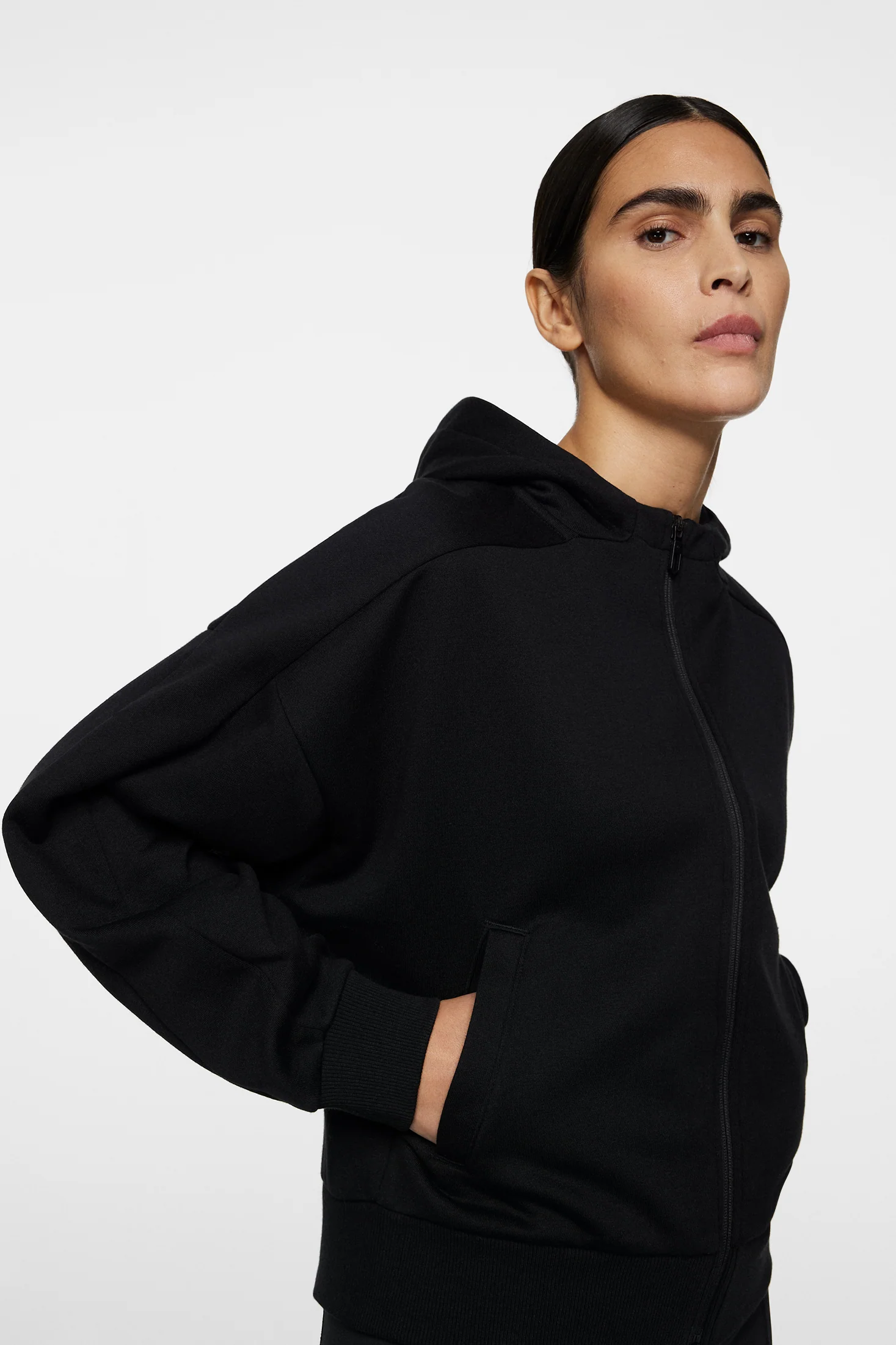 Sky Hood Sweatshirt / Black - Image 6