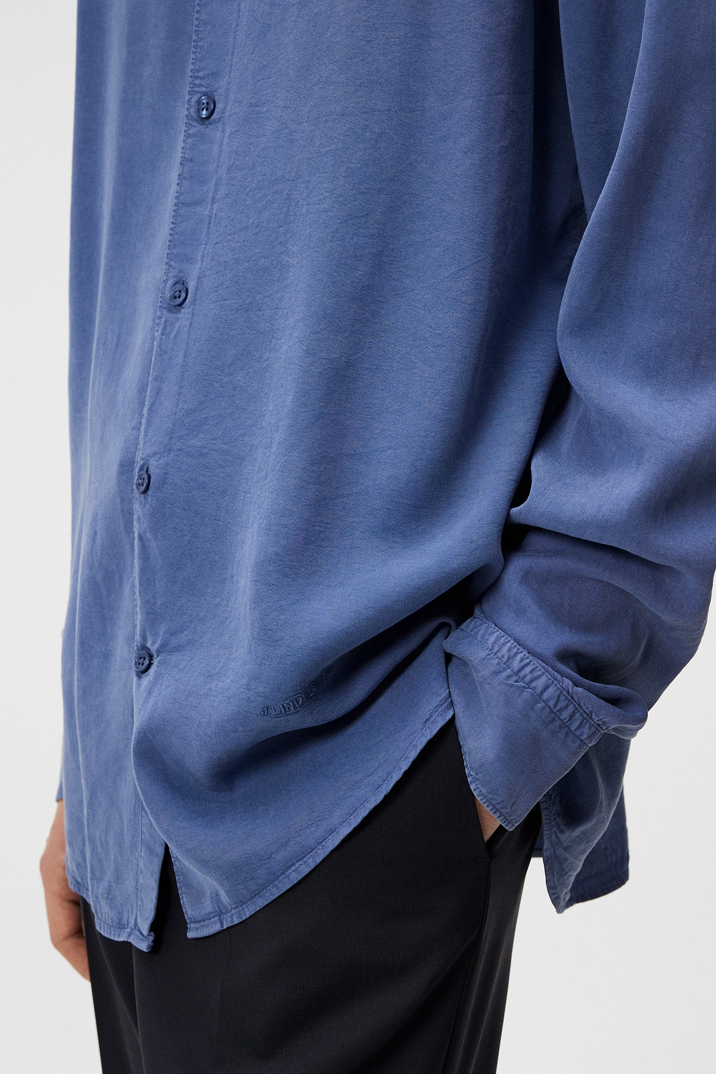 Slim LS Comfort Tencel Shirt / Bijou Blue - Image 6