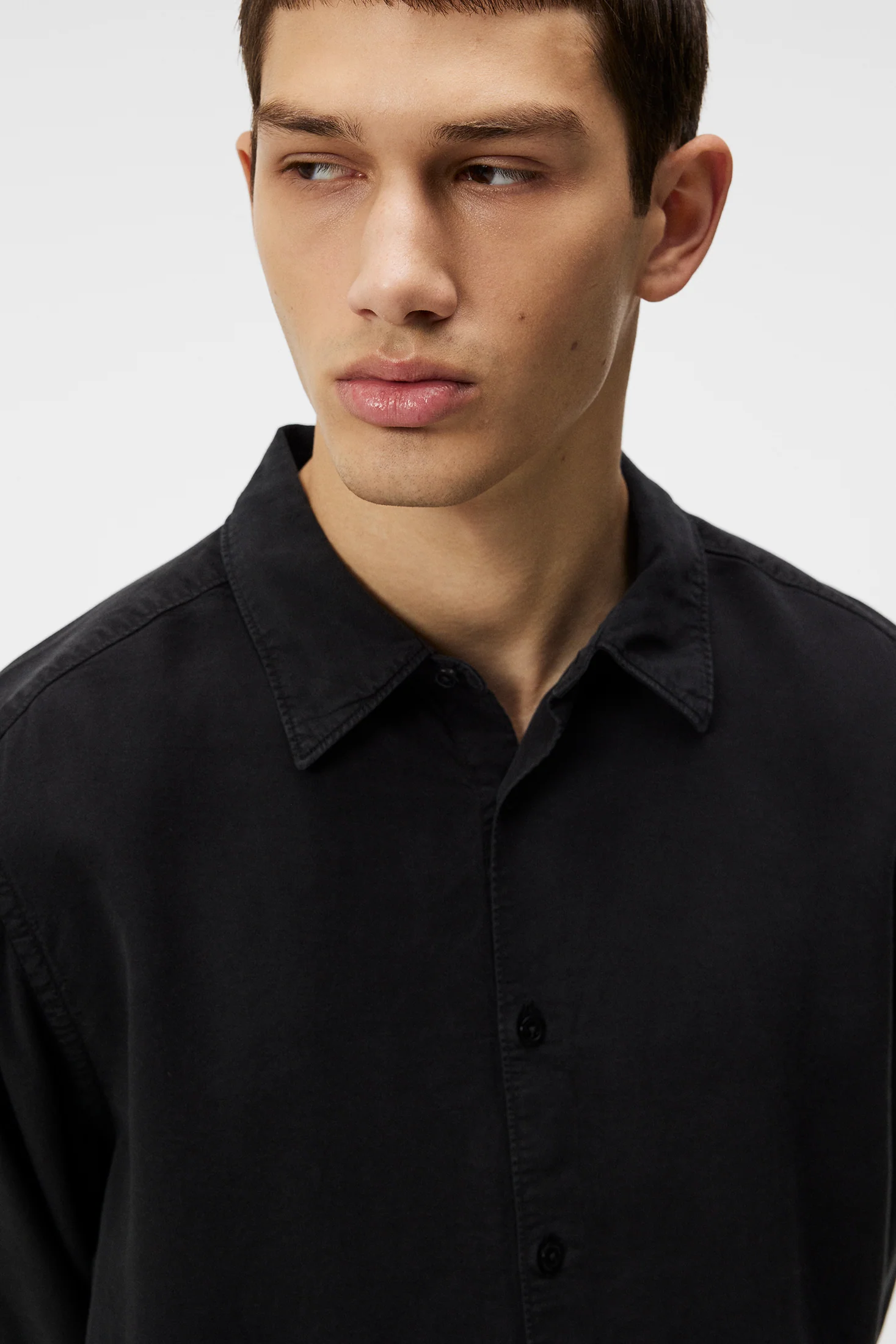 Slim LS Comfort Tencel Shirt / Black - Image 5