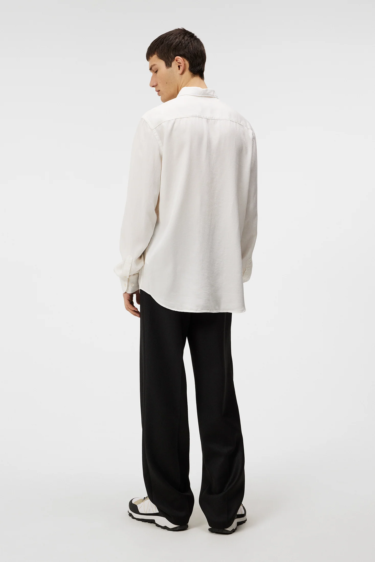 Slim LS Comfort Tencel Shirt / Cloud White - Image 3