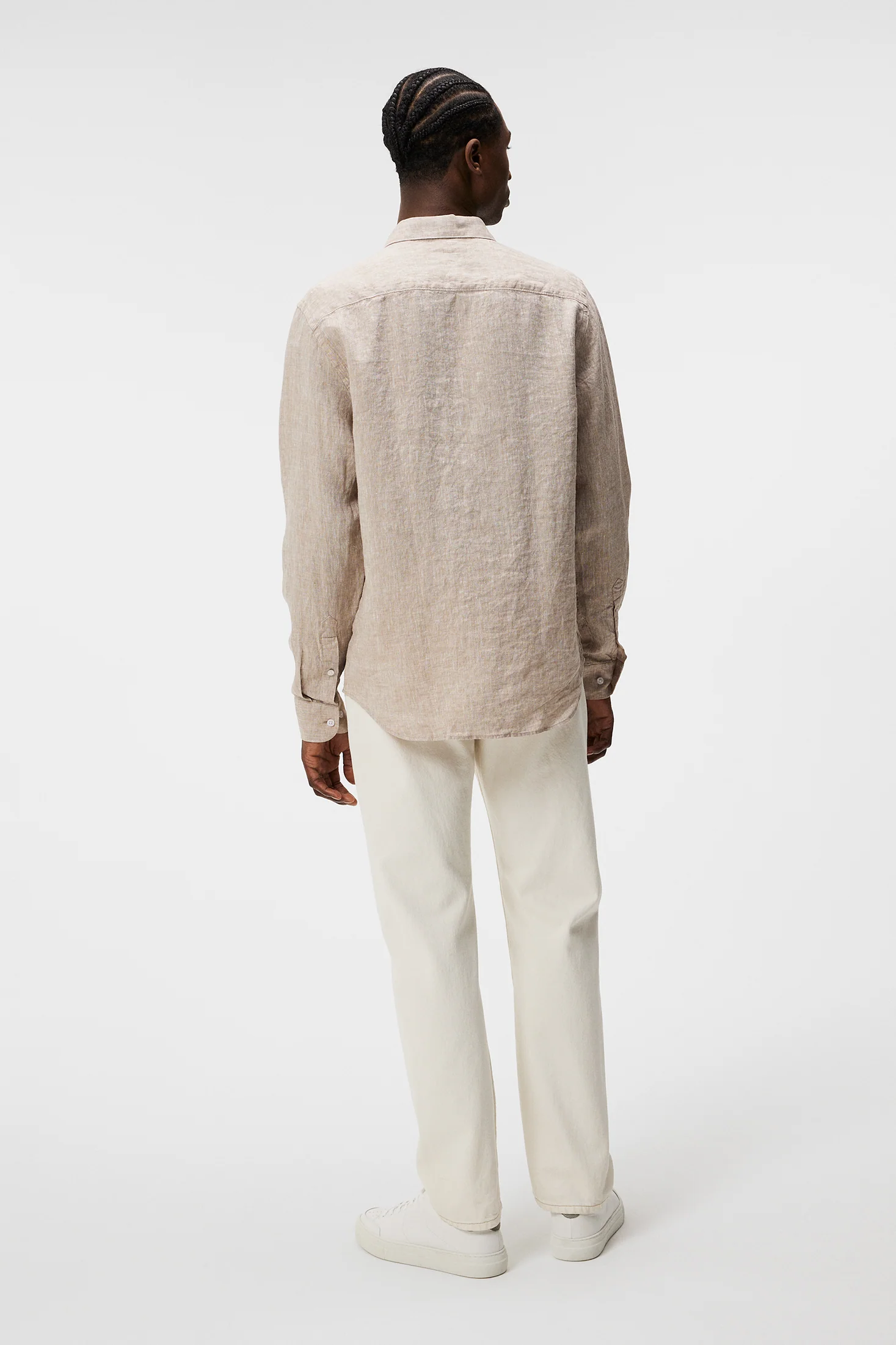 Slim LS Linen Melange Shirt / Batique Khaki - Image 3