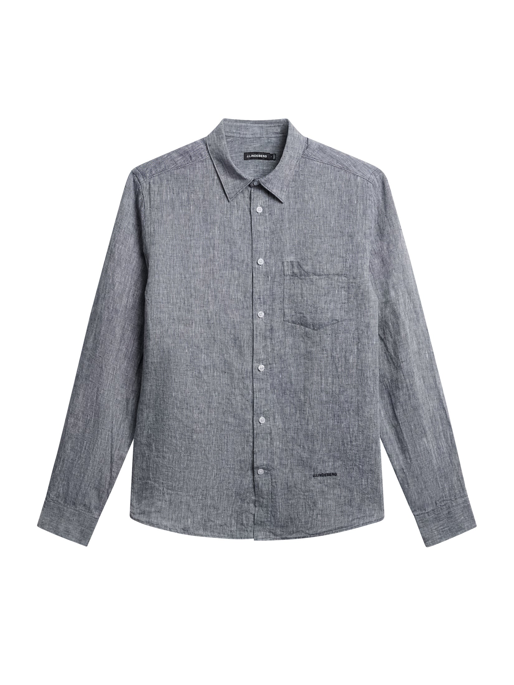 Slim LS Linen Melange Shirt / JL Navy