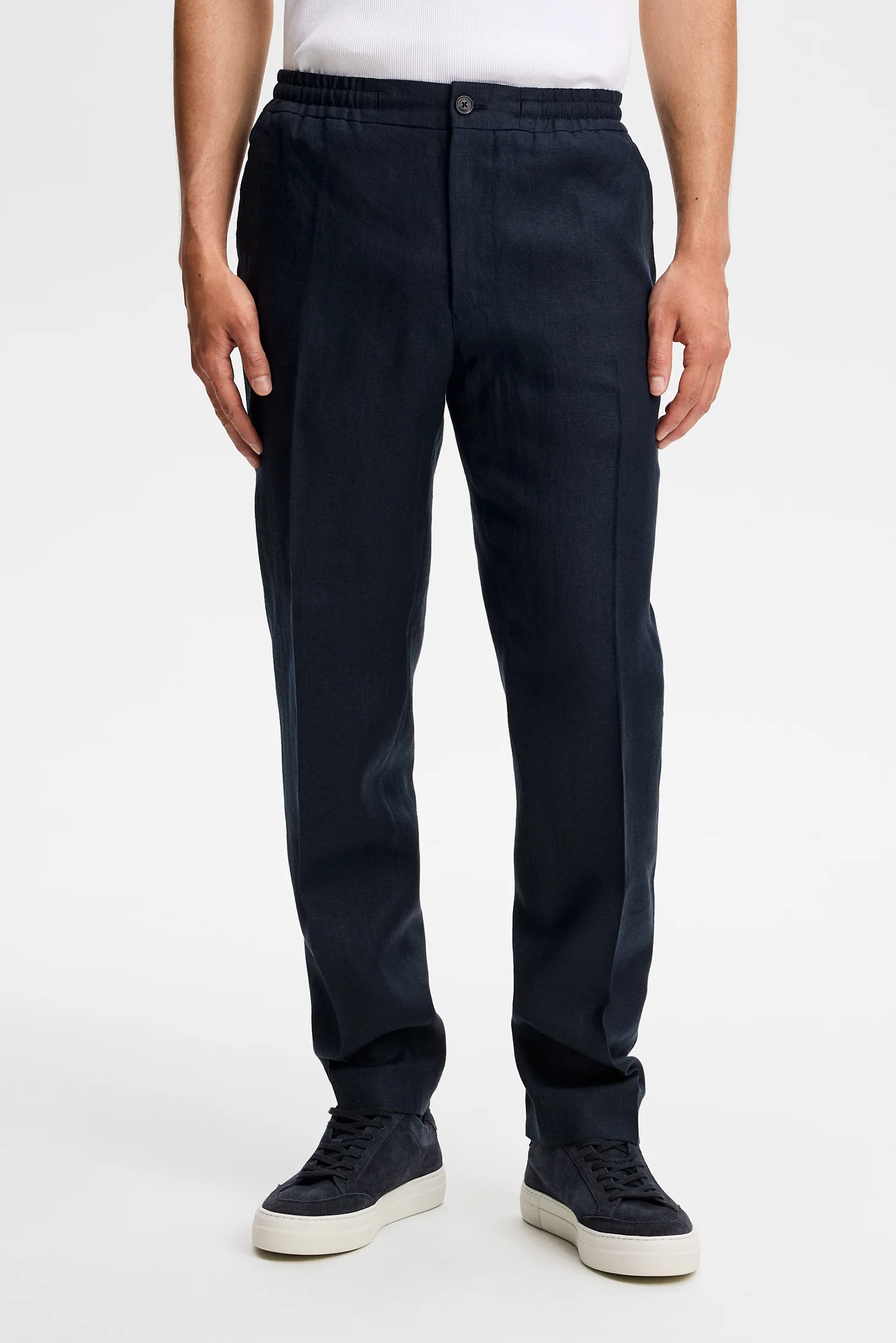 Soren Drape Linen Pants / JL Navy - Image 3