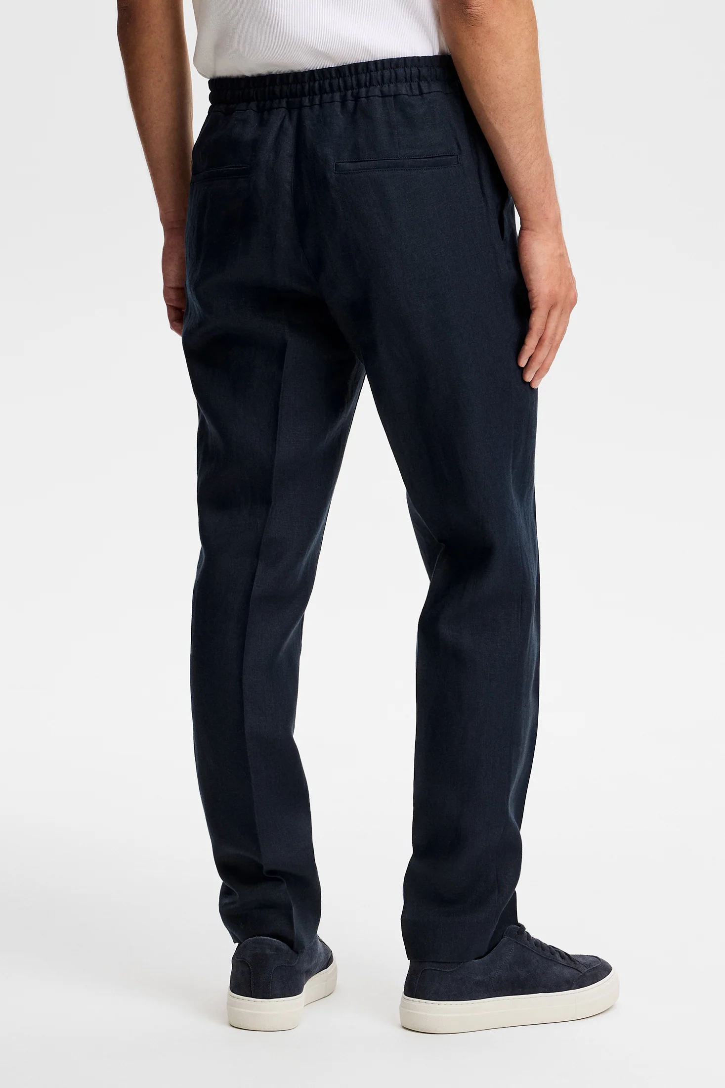 Soren Drape Linen Pants / JL Navy - Image 4