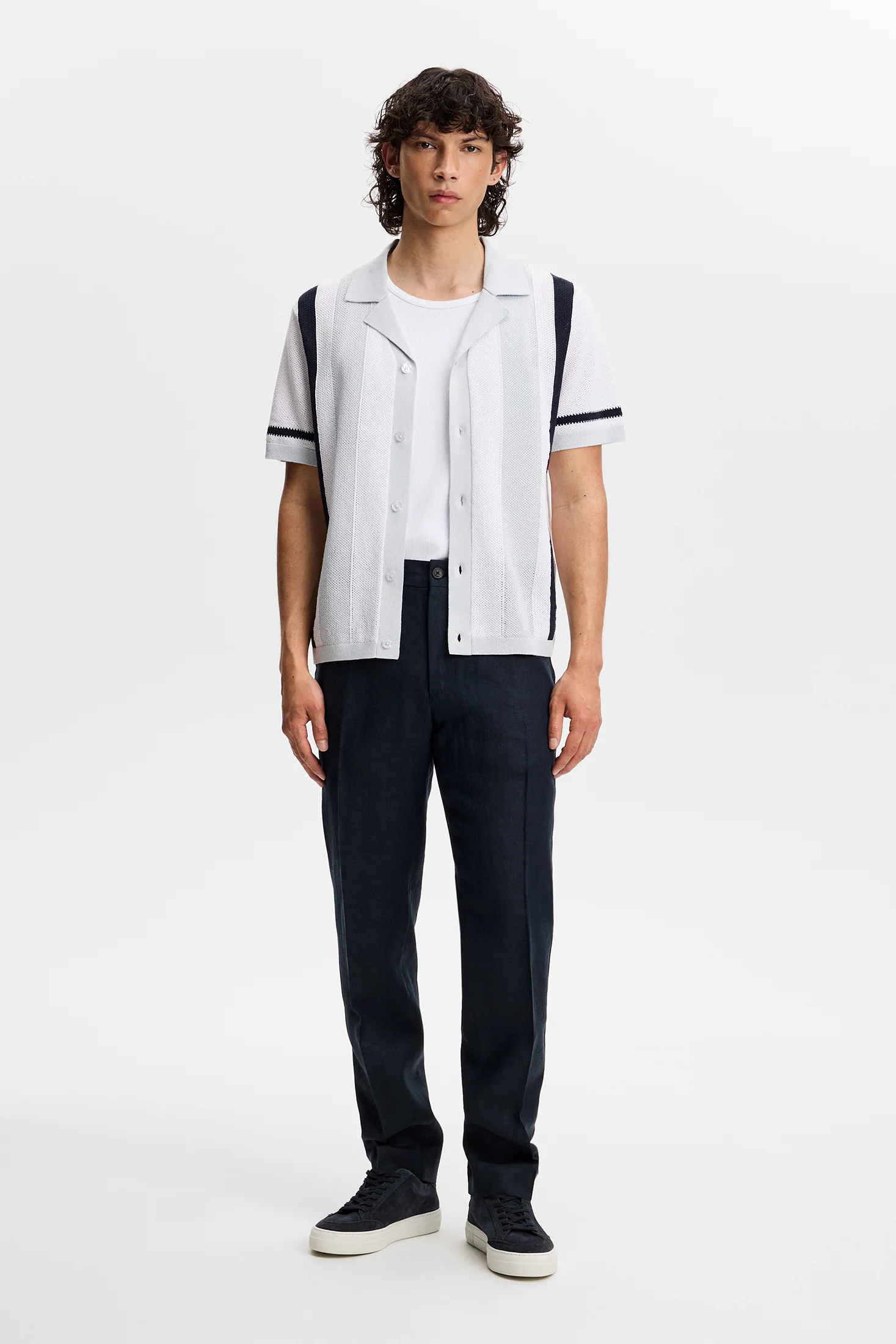 Soren Drape Linen Pants / JL Navy - Image 5
