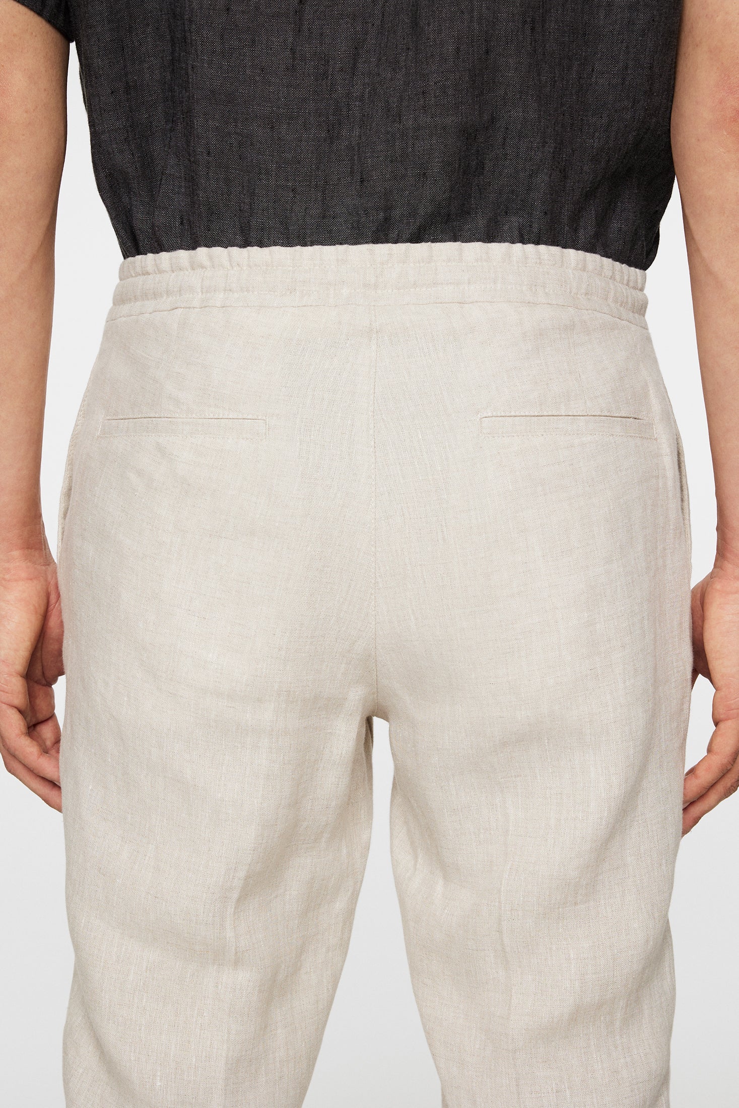 Soren Drape Linen Pants / Moonbeam - Image 6