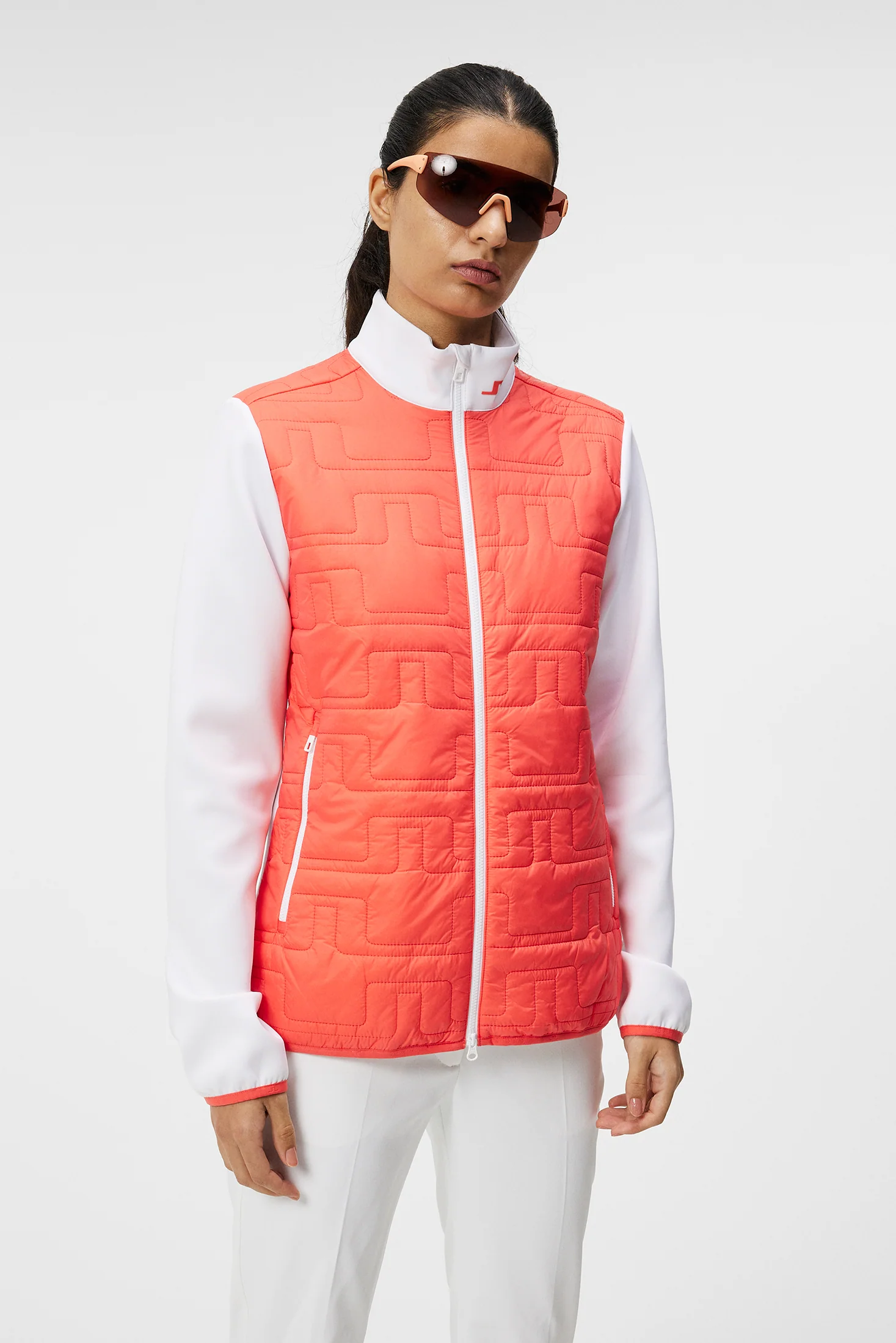 Stefania Hybrid Jacket / Hot Coral - Image 2