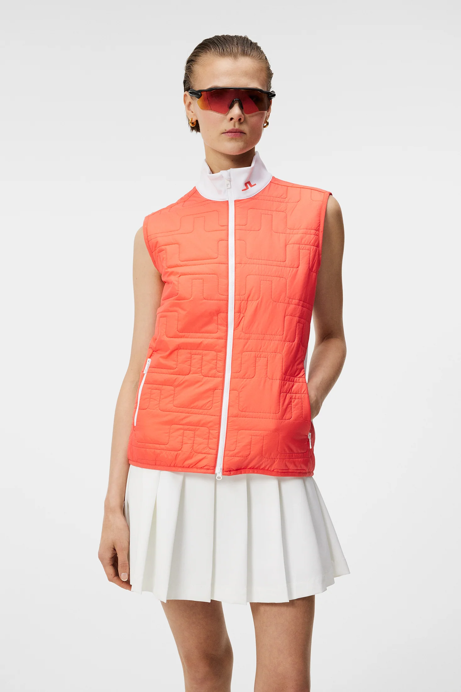 Stefania Hybrid Vest / Hot Coral - Image 2