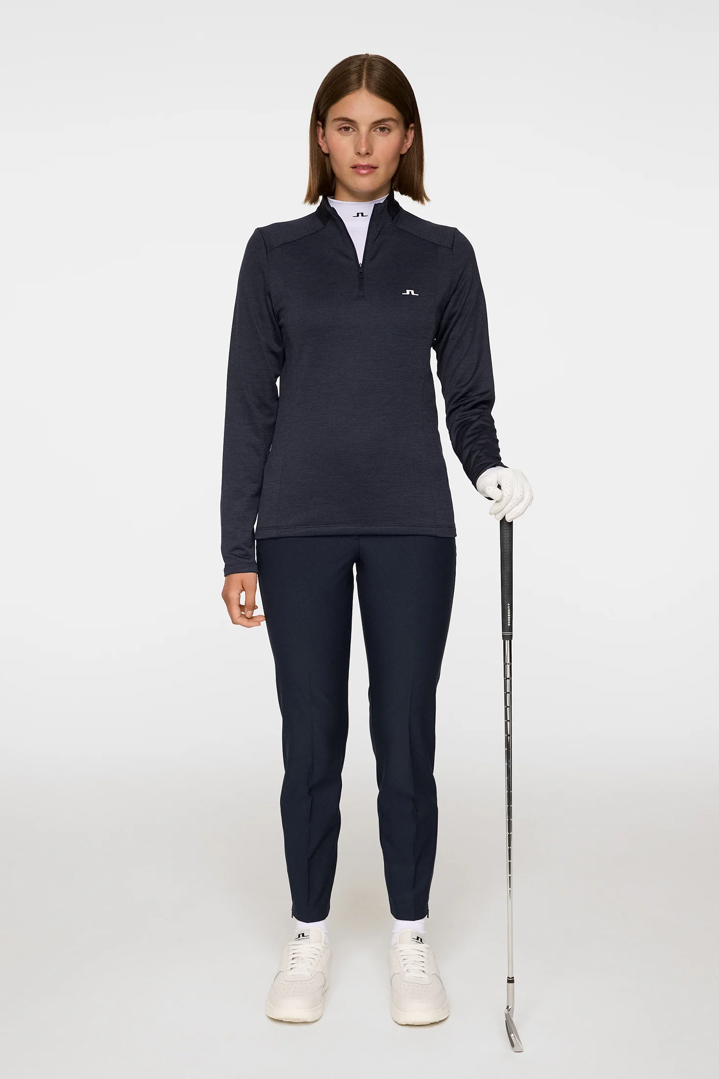 Steffi Quarter Zip Mid Layer / Navy Melange - Image 4