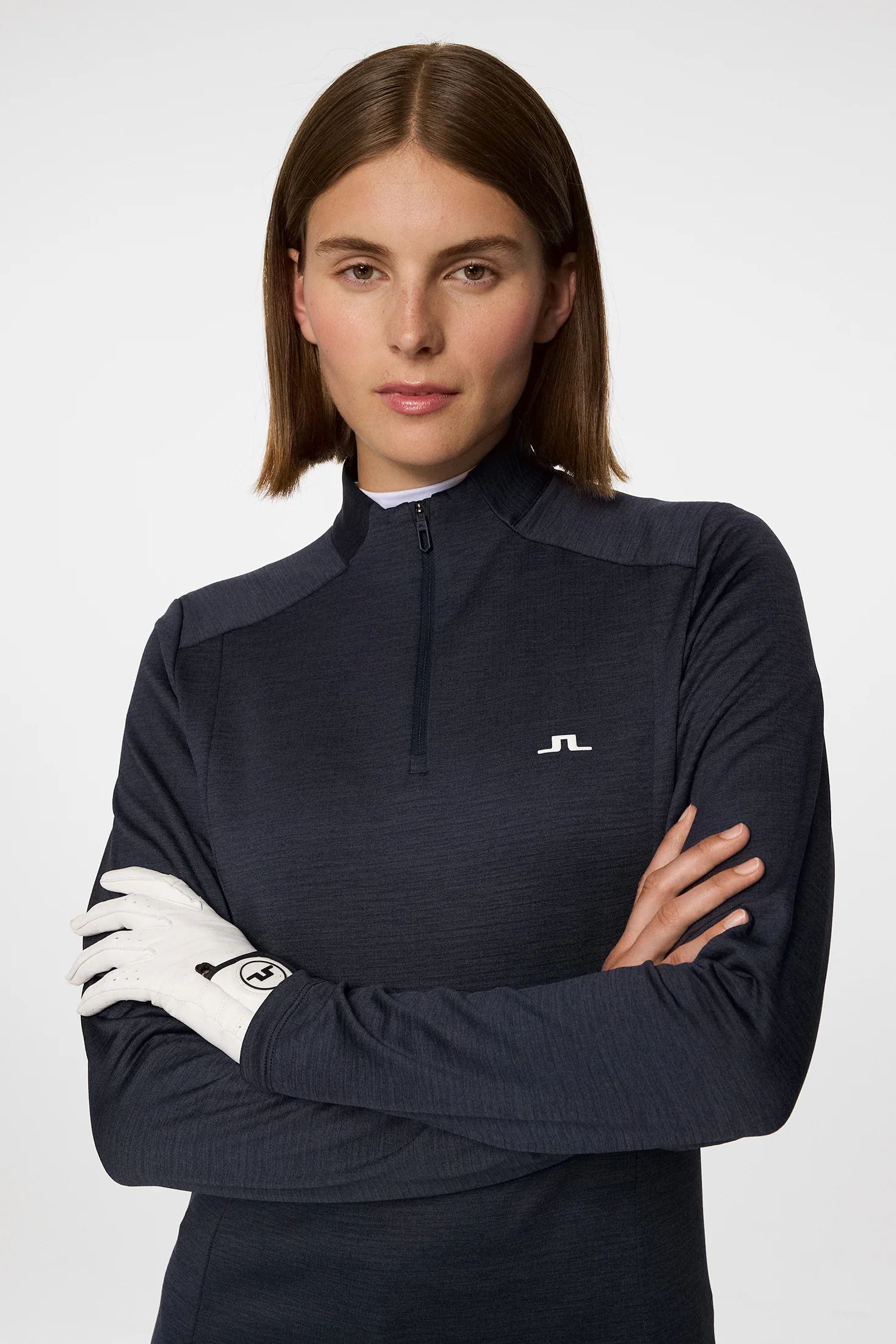 Steffi Quarter Zip Mid Layer / Navy Melange - Image 5