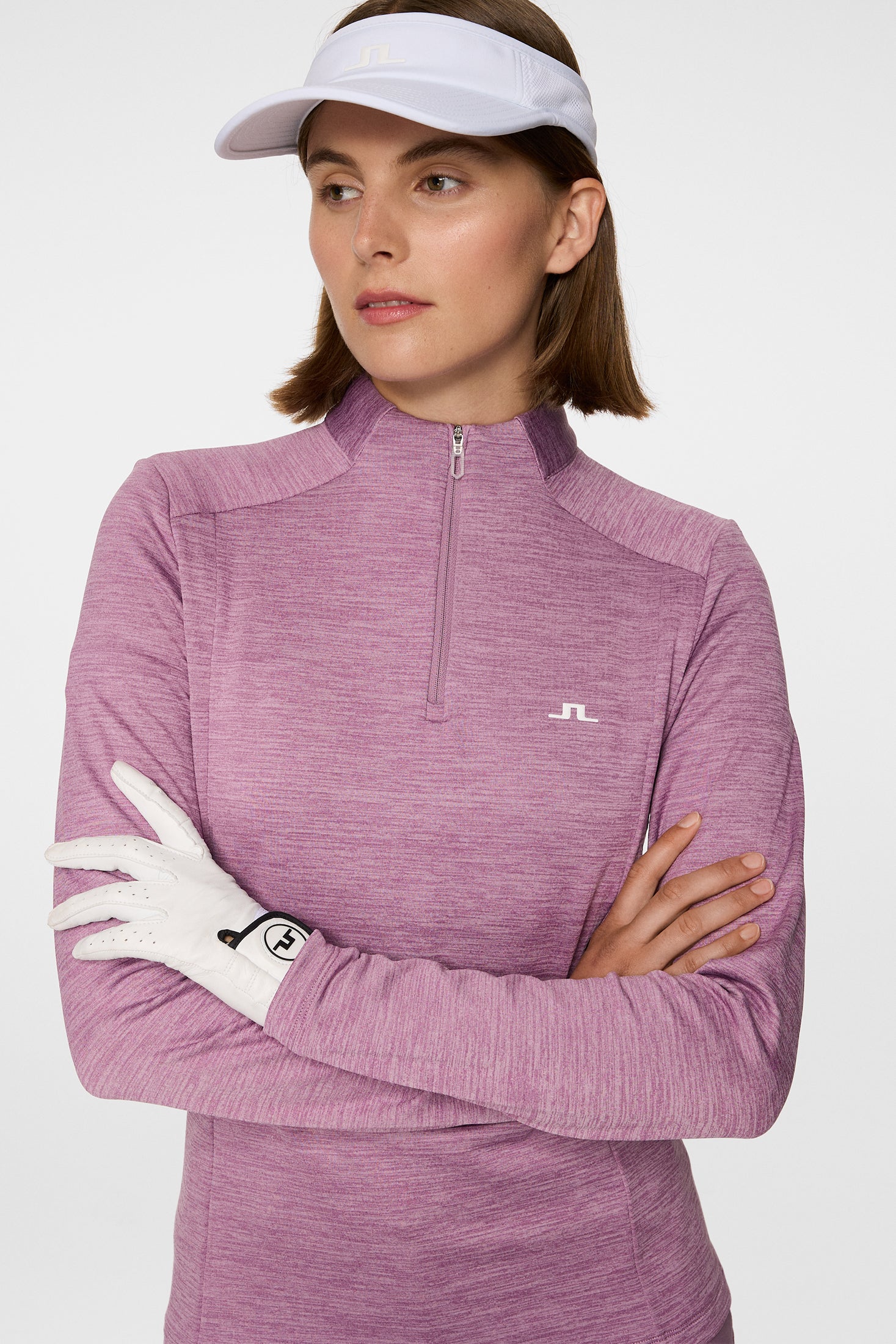 Steffi Quarter Zip Mid Layer / Very Grape Melange - Image 5