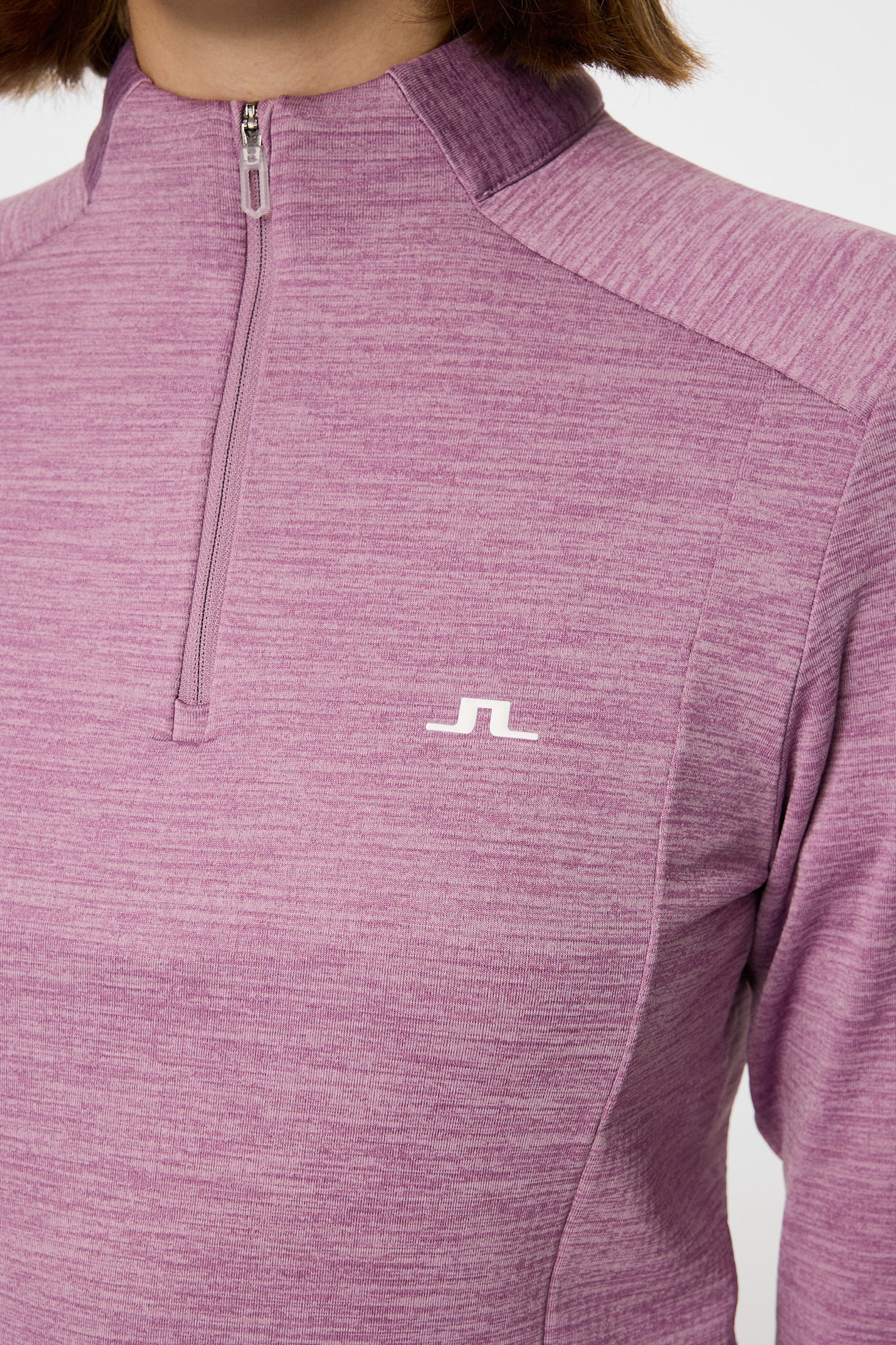 Steffi Quarter Zip Mid Layer / Very Grape Melange - Image 6
