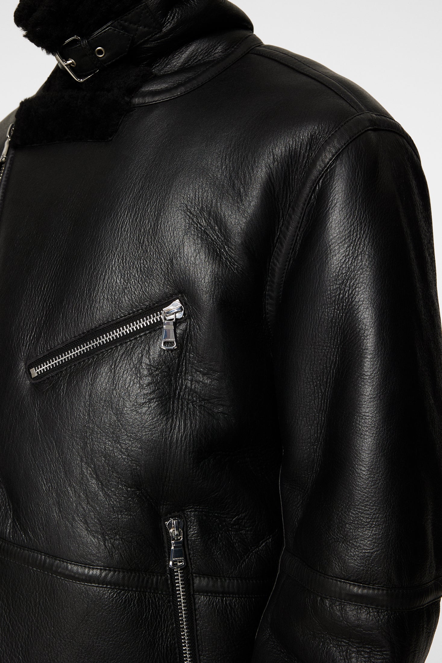 Sutton Shearling Jacket / Black - Image 6